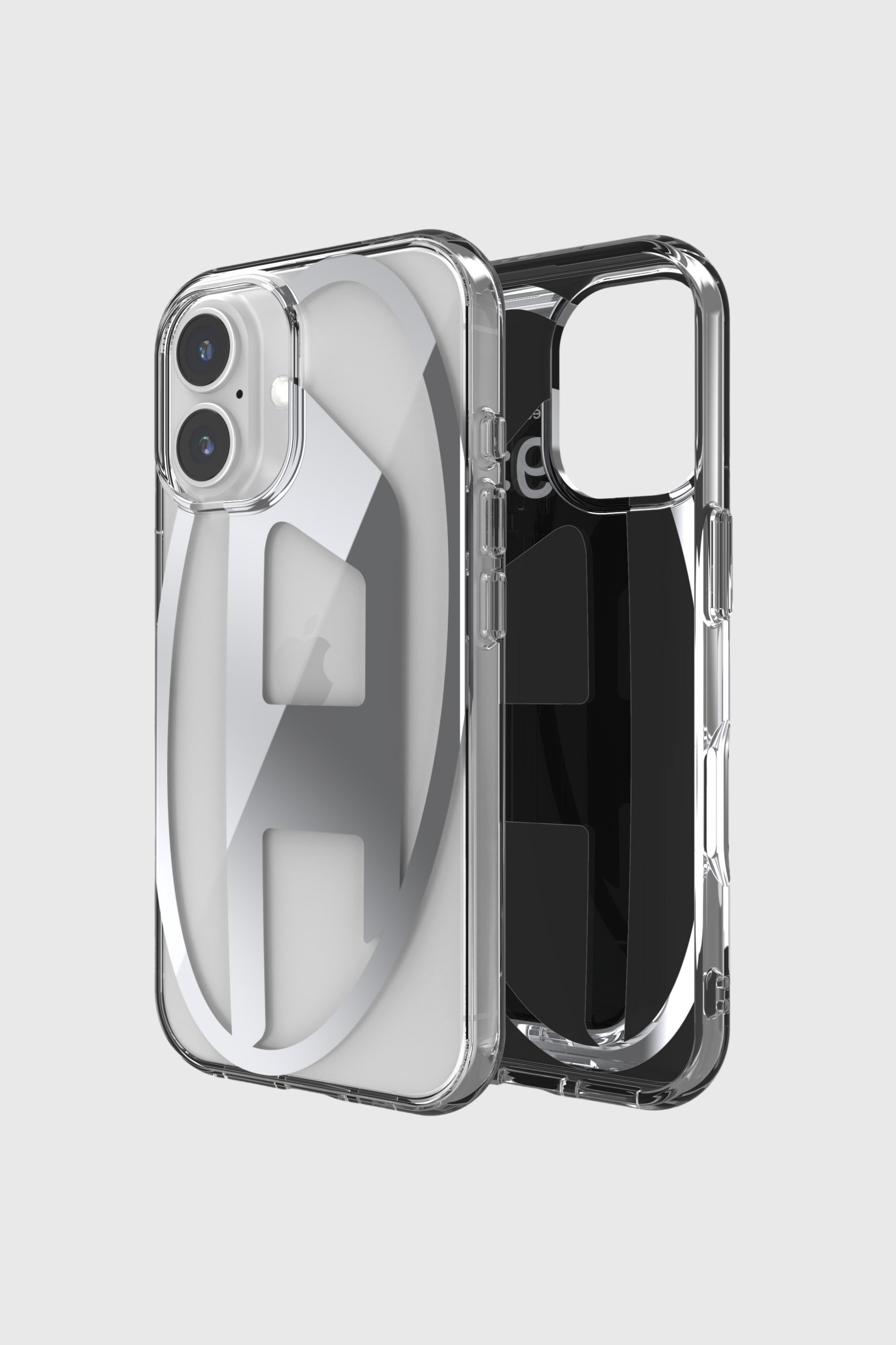 Diesel - 60139 AOP CASE, Unisex Oval D Mirror Case for iP 16 in Silber - 1
