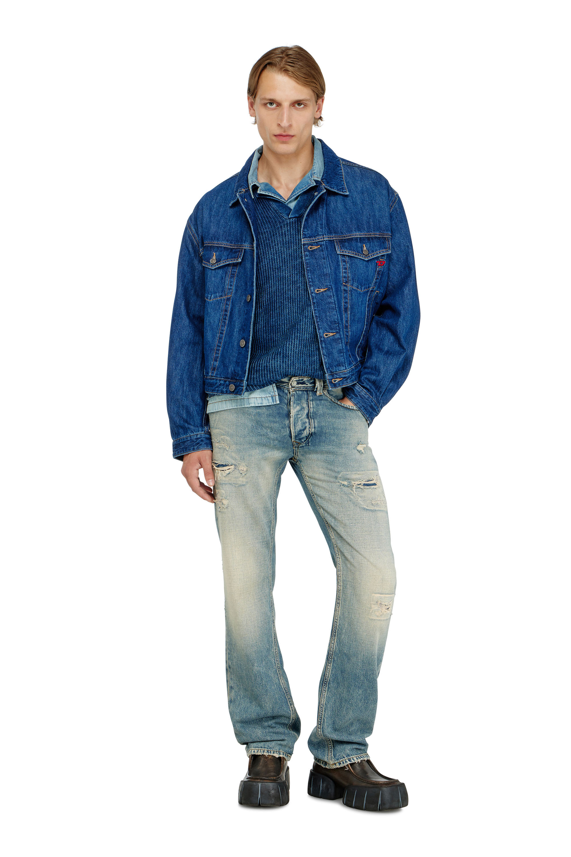 Diesel - Herren Regular Jeans 1985 Larkee 09P62, Mittelblau - 1