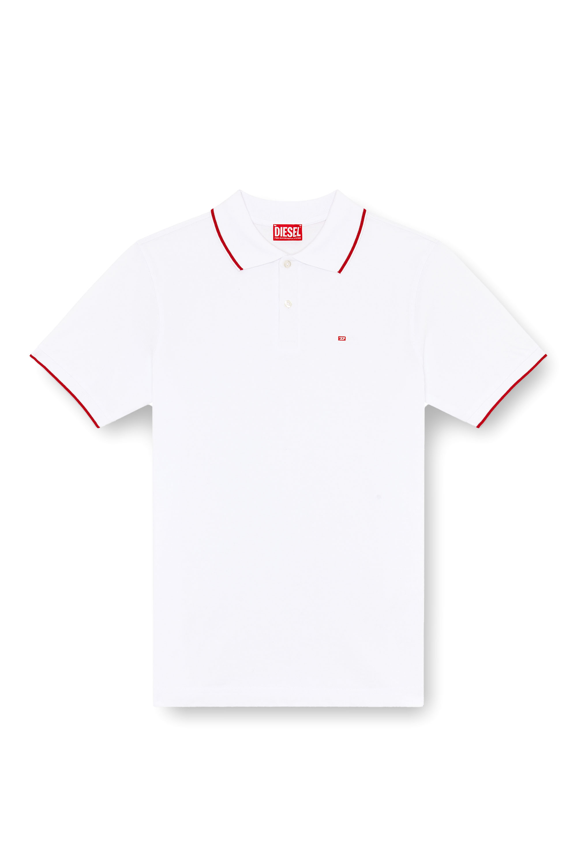 Diesel - T-FERRY-MICRODIV, Herren Poloshirt mit Diesel-Microstickerei in Wei&szlig; - 3