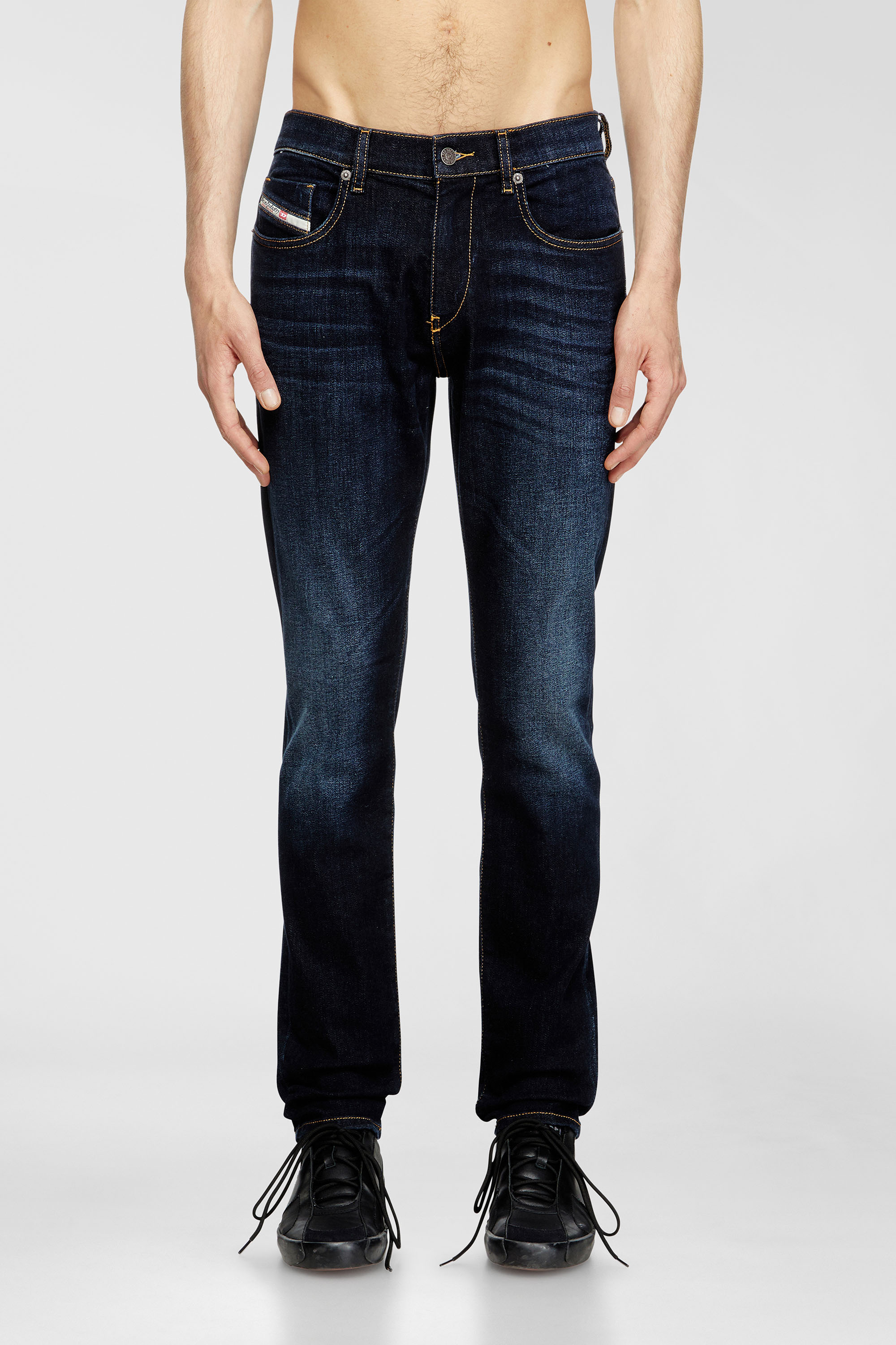 Diesel - Man's Slim Jeans 2019 D-Strukt 009ZS, Dark Blue - 1