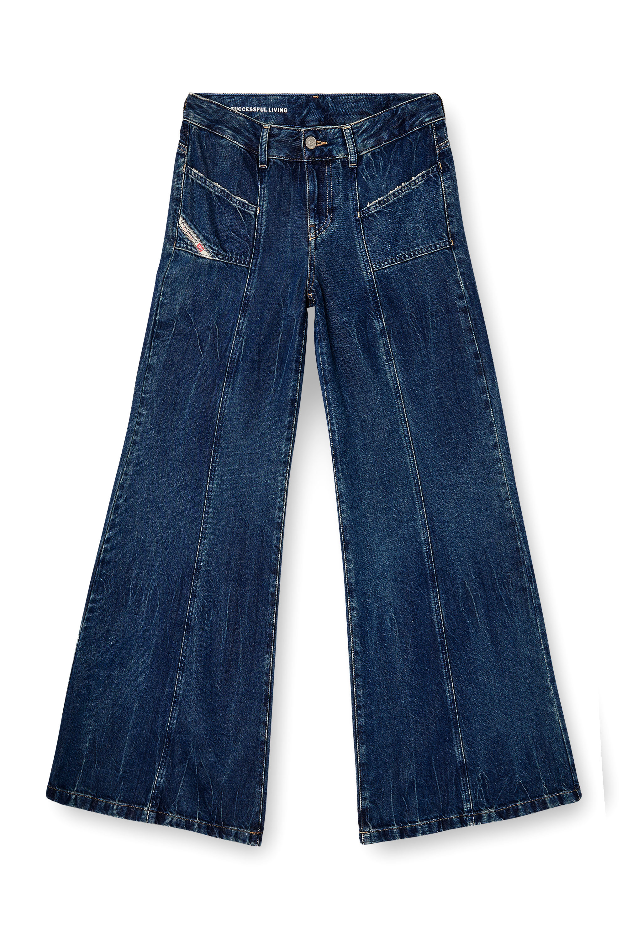 Diesel - Damen Flare Jeans D-Akii 09N61, Mittelblau - 3