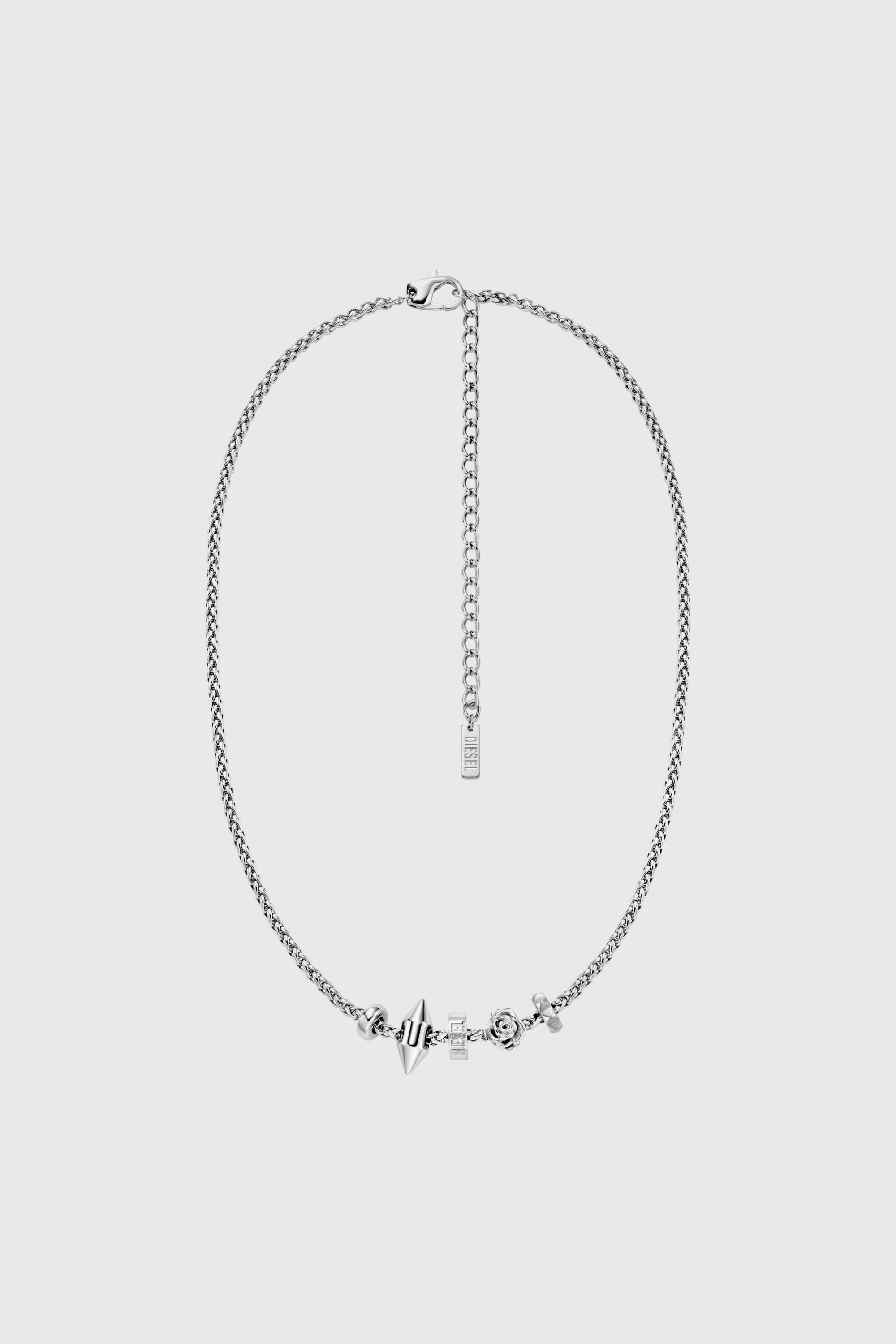 Diesel - DX1623040 JEWELLERY, Unisex Halskette mit Anh&auml;nger aus Edelstahl in Silber - 1