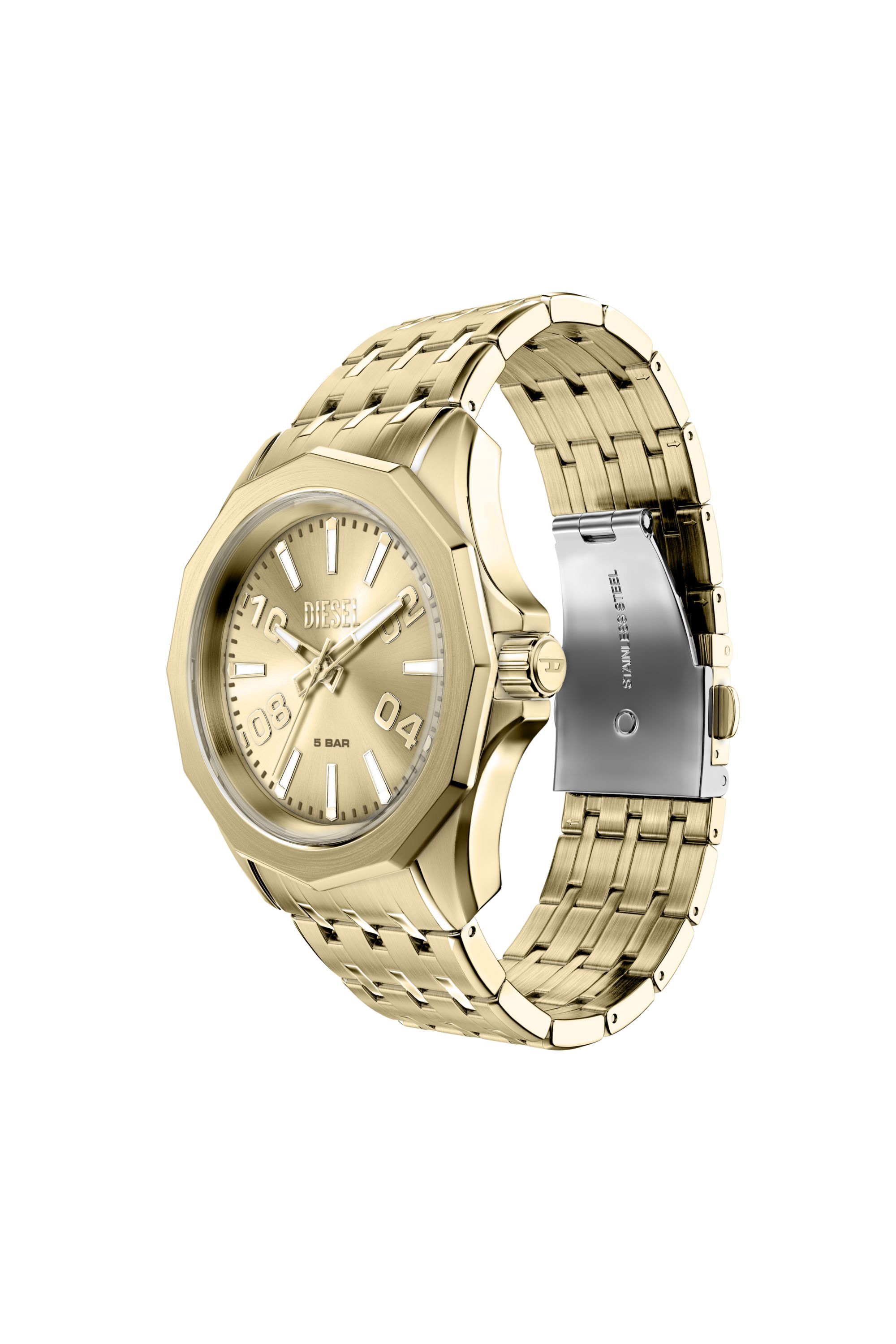 Diesel - DZ2239 WATCH, Herren Stinger gold-tone Edelstahluhr in Gold - 4