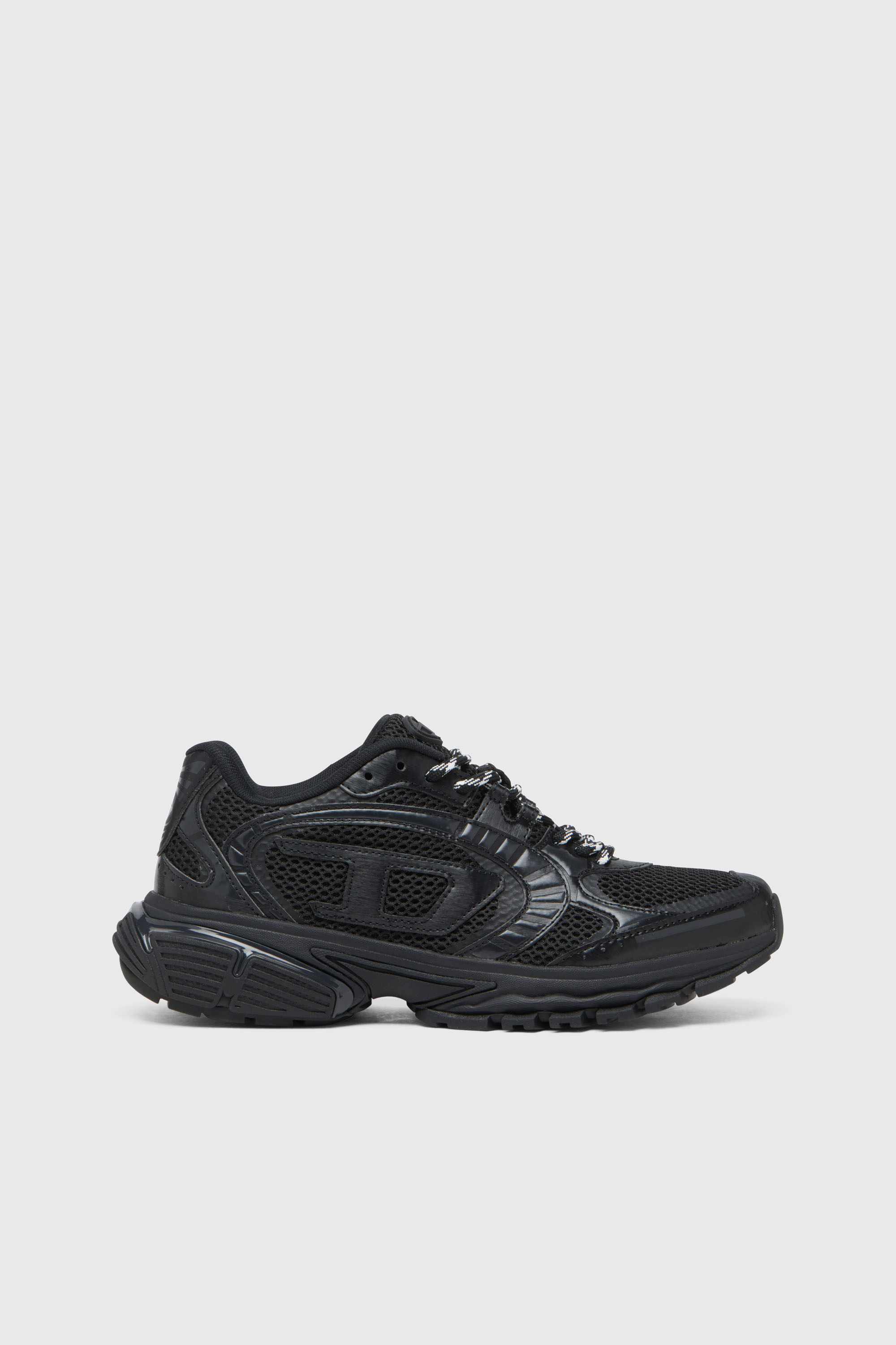 Diesel - S-PRO-V-DENSE LOW W, Damen S-Pro-V-Dense-Einfarbige Sneakers aus Mesh mit Oval D-Logo in Schwarz - 1