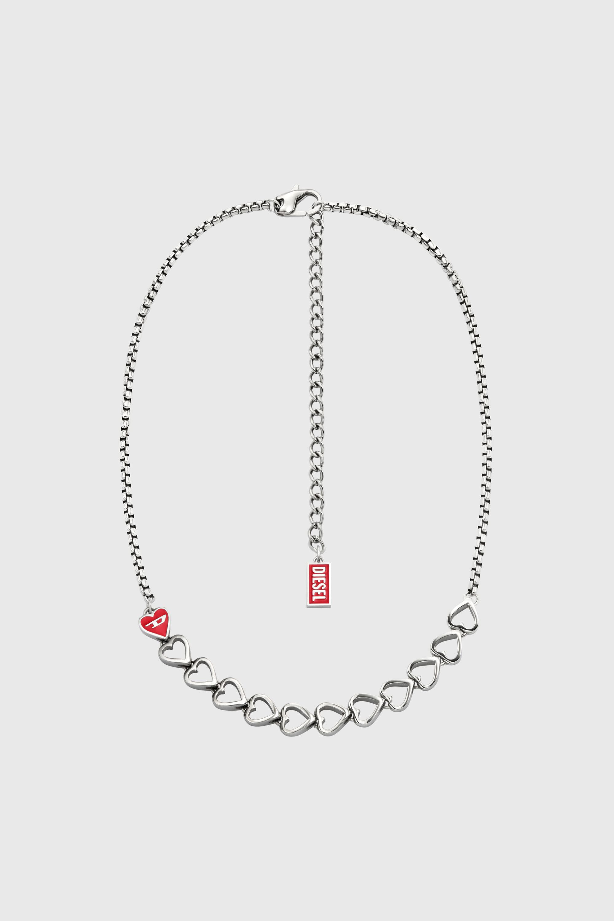 Diesel - DX166640 JEWELLERY, Unisex Halskette aus Edelstahlgliederkette in Silber - 1