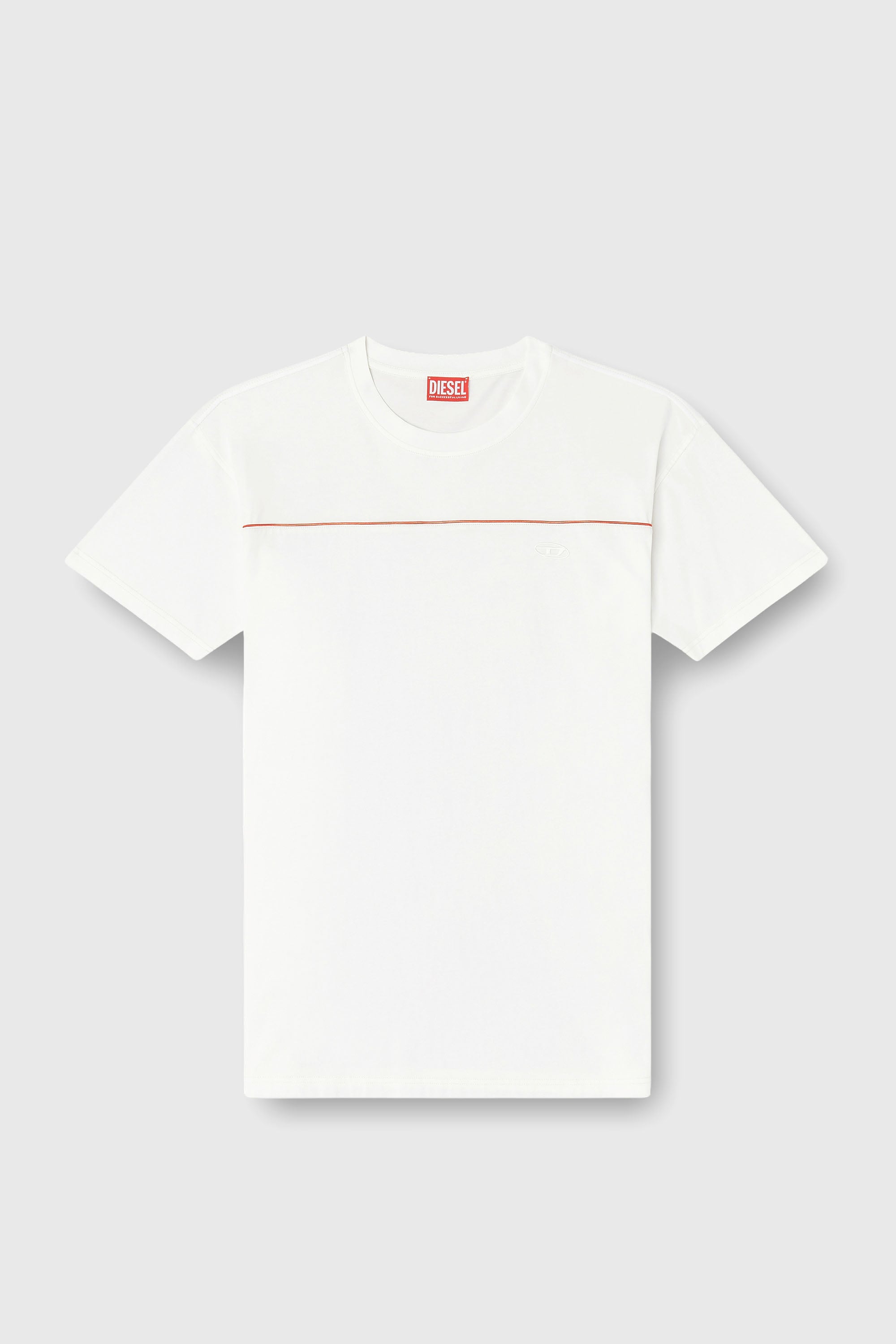 Diesel - T-NORM-PIPING, Herren T-Shirt mit kontrastierenden Paspeln in Wei&szlig; - 2