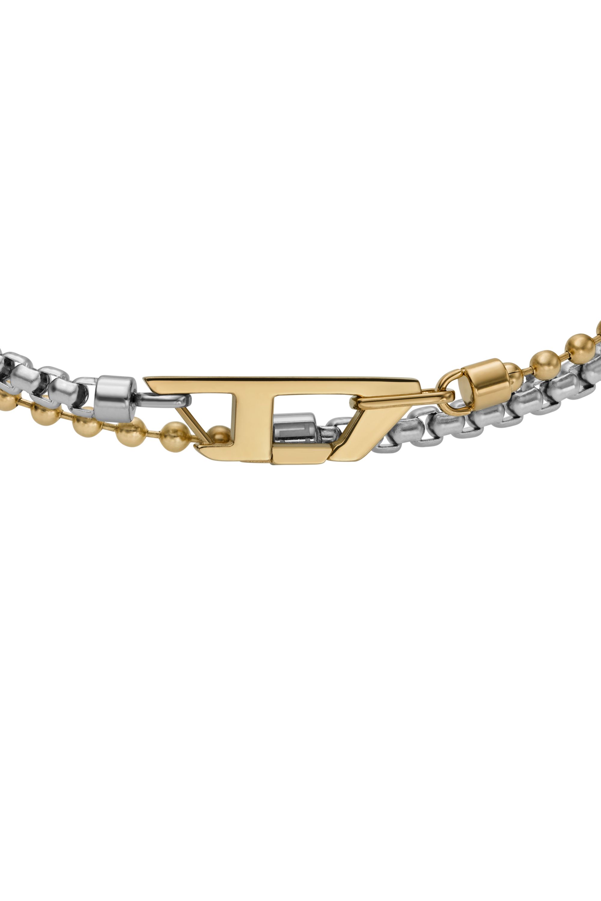 Diesel - DX1570931 JEWEL, Unisex Kettenarmband aus zweifarbigem Edelstahl in Silber/Gold - 2