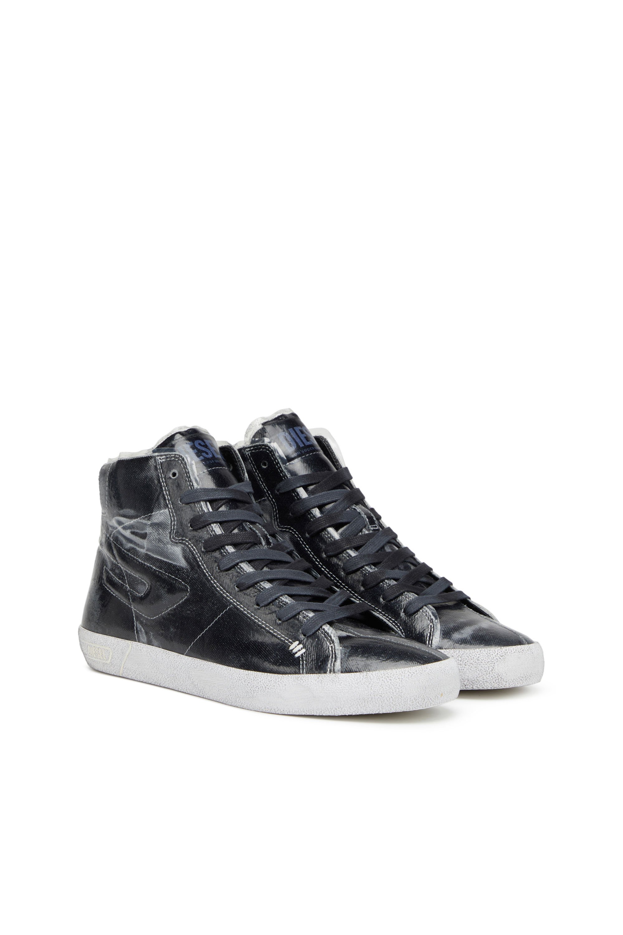 Diesel - S-LEROJI MID, Herren S-Leroji Mid - High Top-Sneakers aus Canvas mit TPU-Overlay in Schwarz - 2