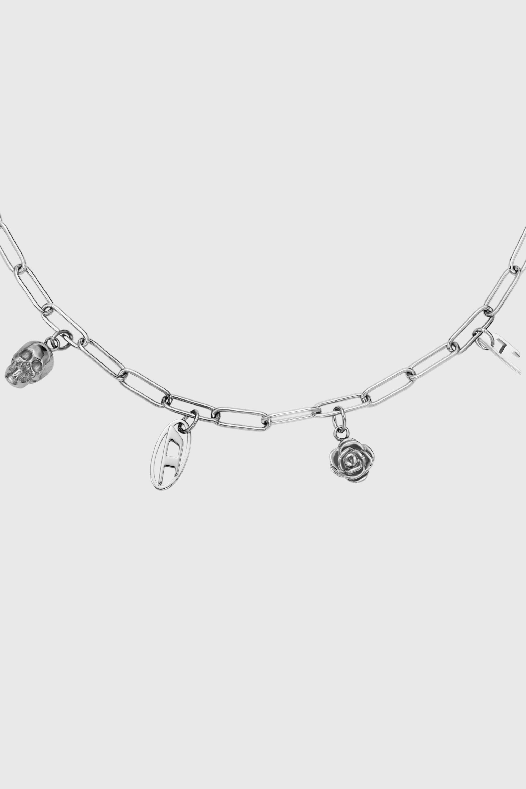 Diesel - DX1605040, Unisex Charm-Halskette aus Edelstahl in Silber - 2