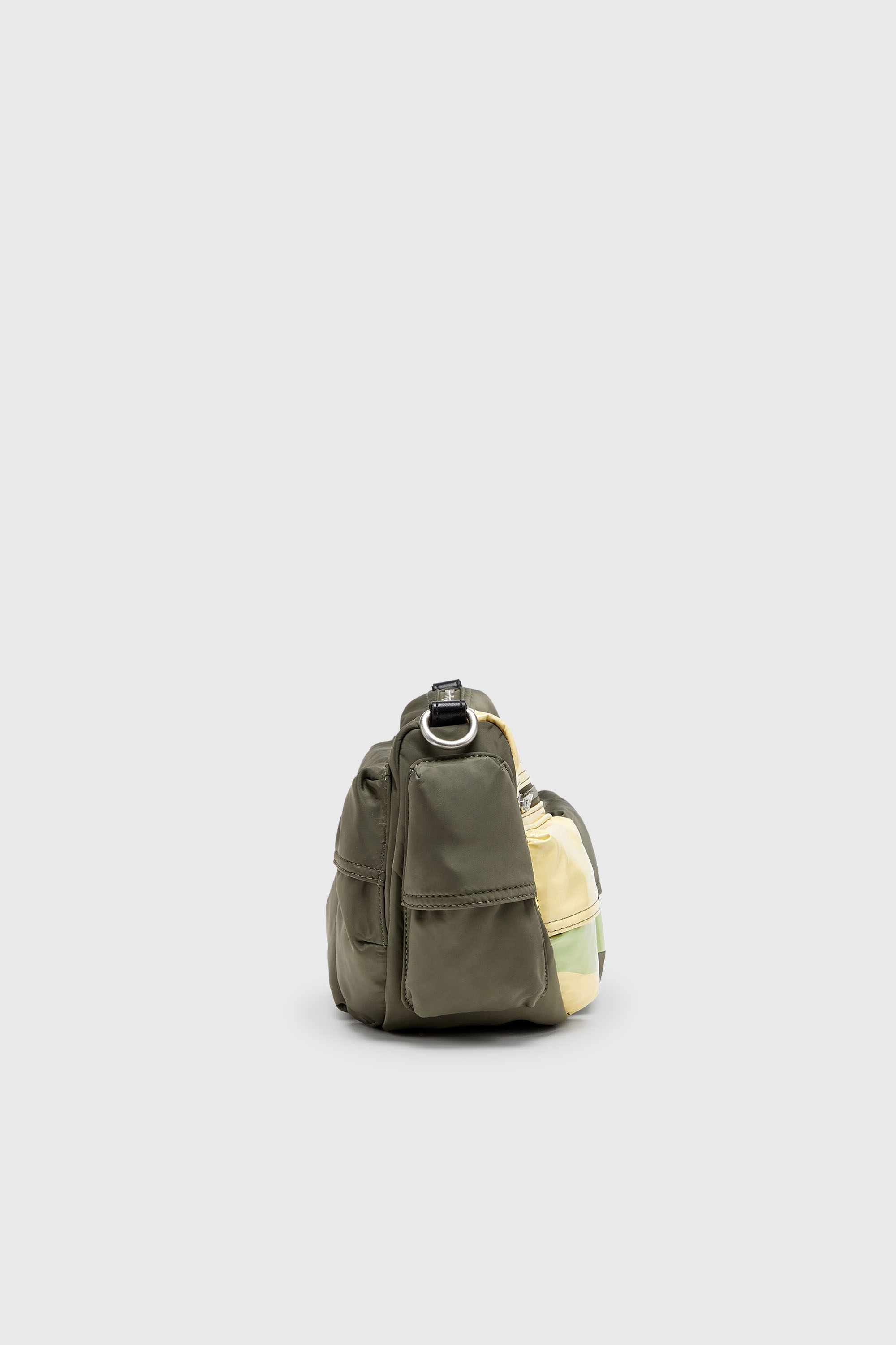 Diesel - MULTI-PKTS SHOULDER BAG X, Unisex Multi-Pkts - Schultertasche mit Colorblock-Design in Gr&uuml;n/Gelb - 4