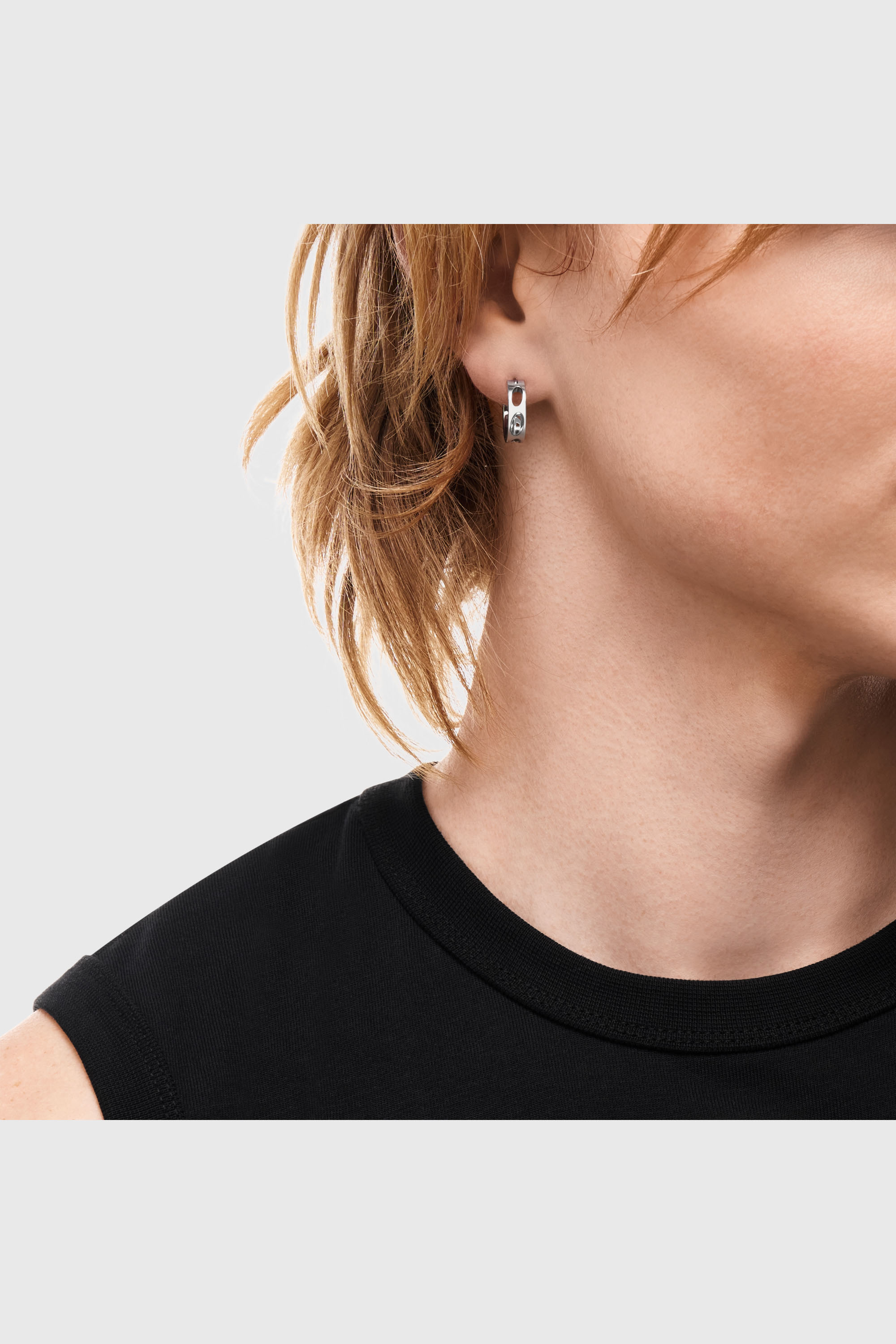 Diesel - DX166440 JEWELLERY, Unisex Edelstahl-Creolen in Silber - 4