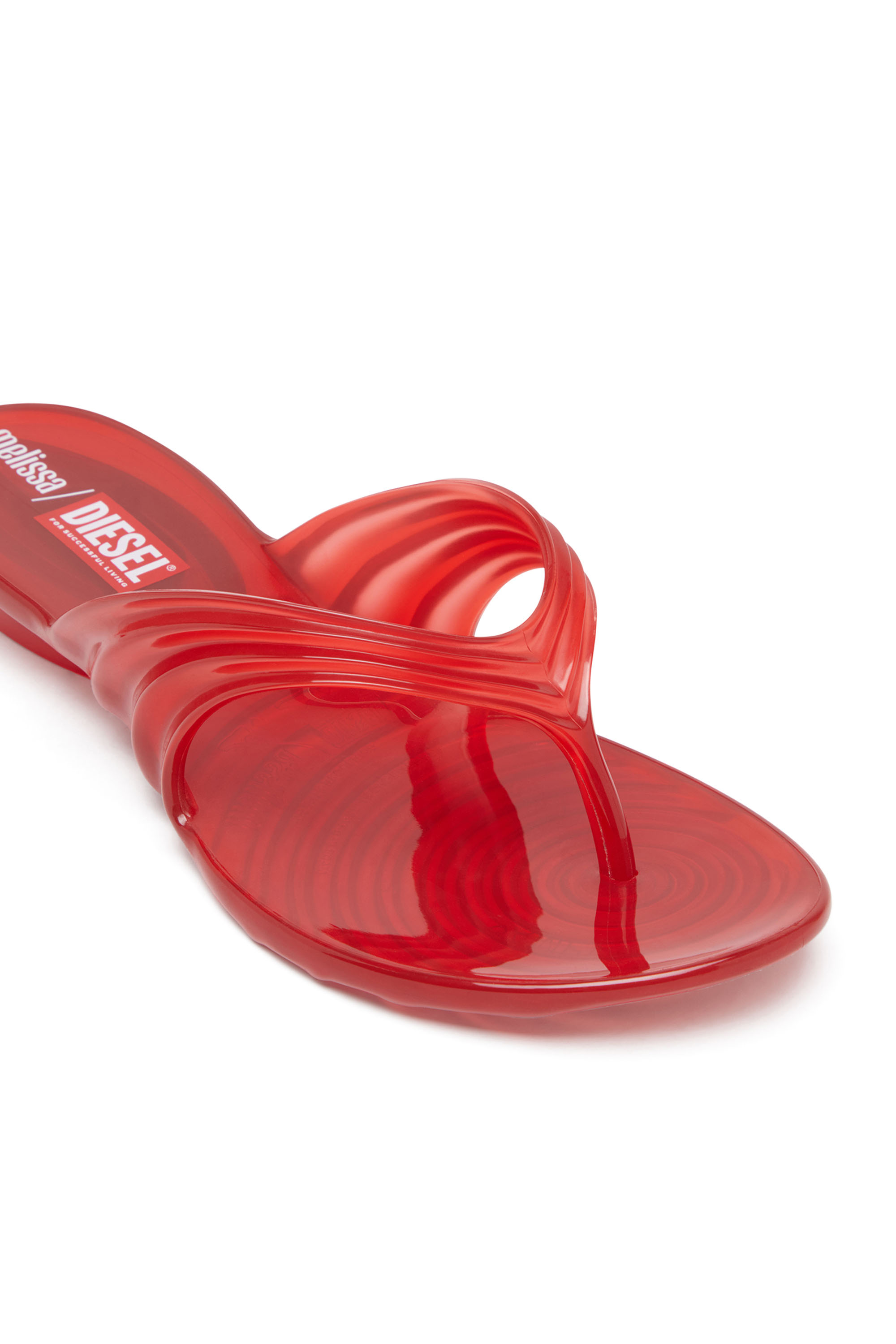 MELISSA QUANTUM THONG, Rot Diesel - MELISSA QUANTUM THONG, Damen Künstlerisch gestaltete Flip-Flops aus Melflex® in Rot - 6