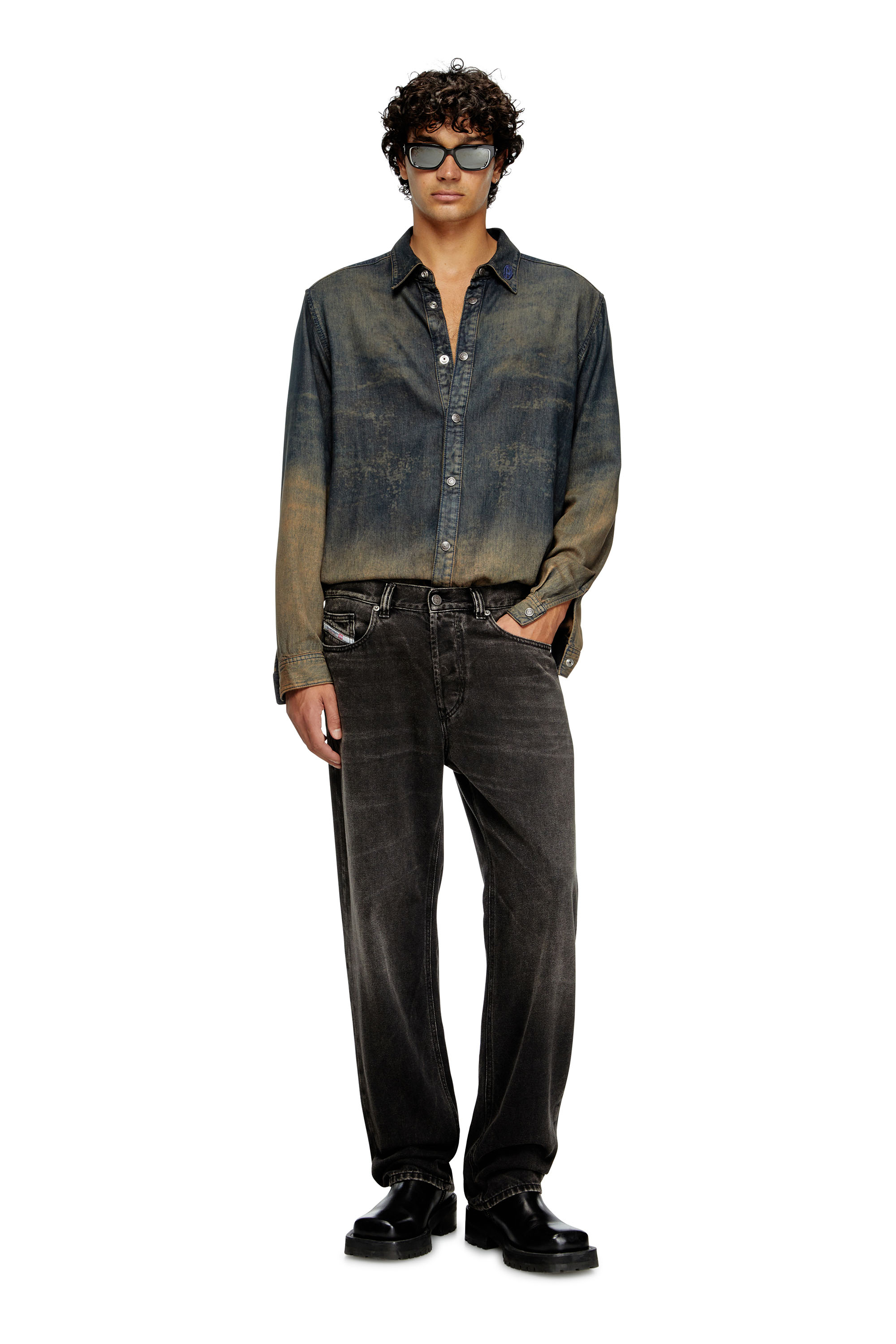 Diesel - Herren Regular Jeans 2024 D-Macs 09J96, Schwarz/Dunkelgrau - 1