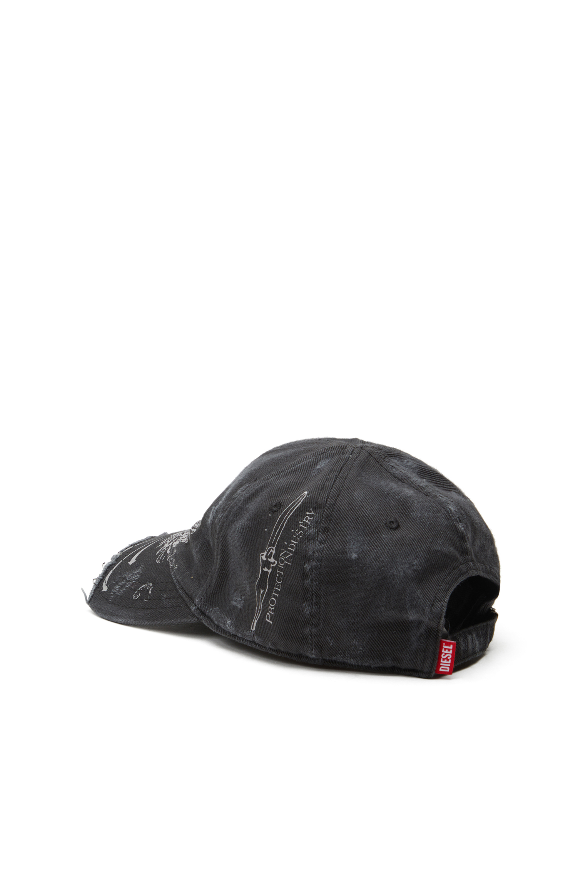 Diesel - C-FENIX, Herren Vielgetragene Basecap mit Phoenix-Print in Schwarz - 2