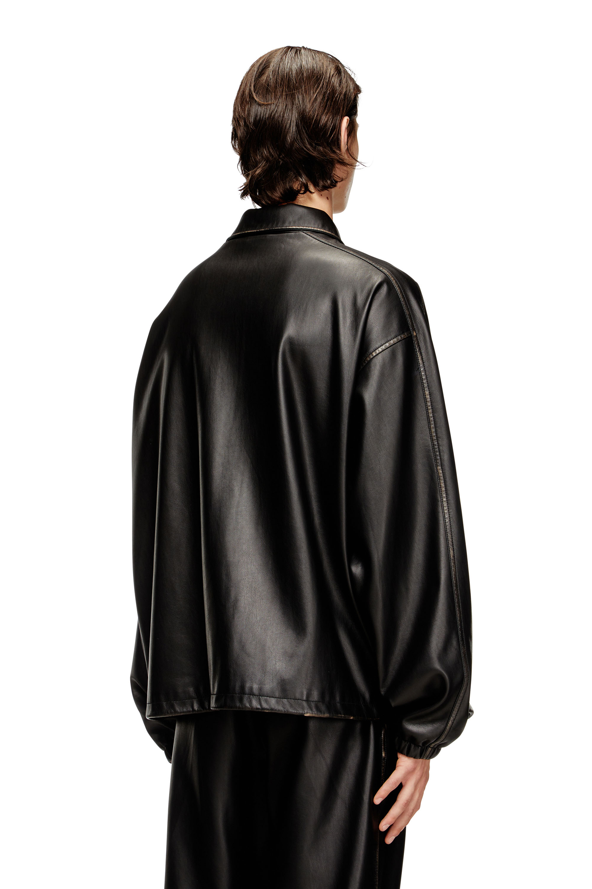 Diesel - J-AKE, Unisex Jacke aus behandeltem technischem Gewebe in Schwarz - 4