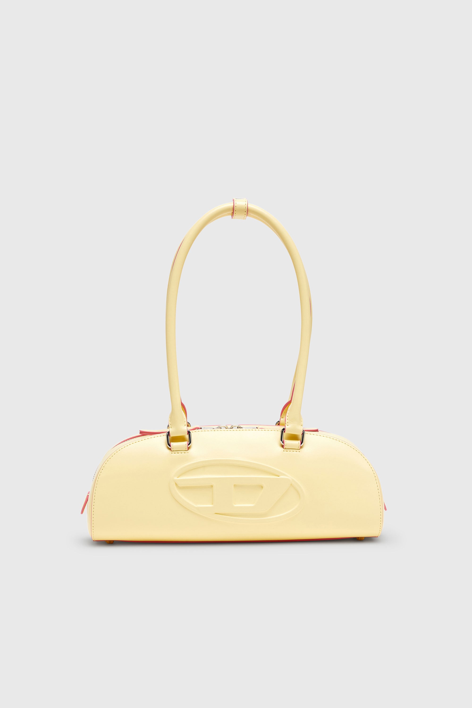 Diesel - 1DR DOME SHOULDER EW, Damen 1DR Dome - Langgezogene Bowlingtasche aus Leder in Gelb - 1