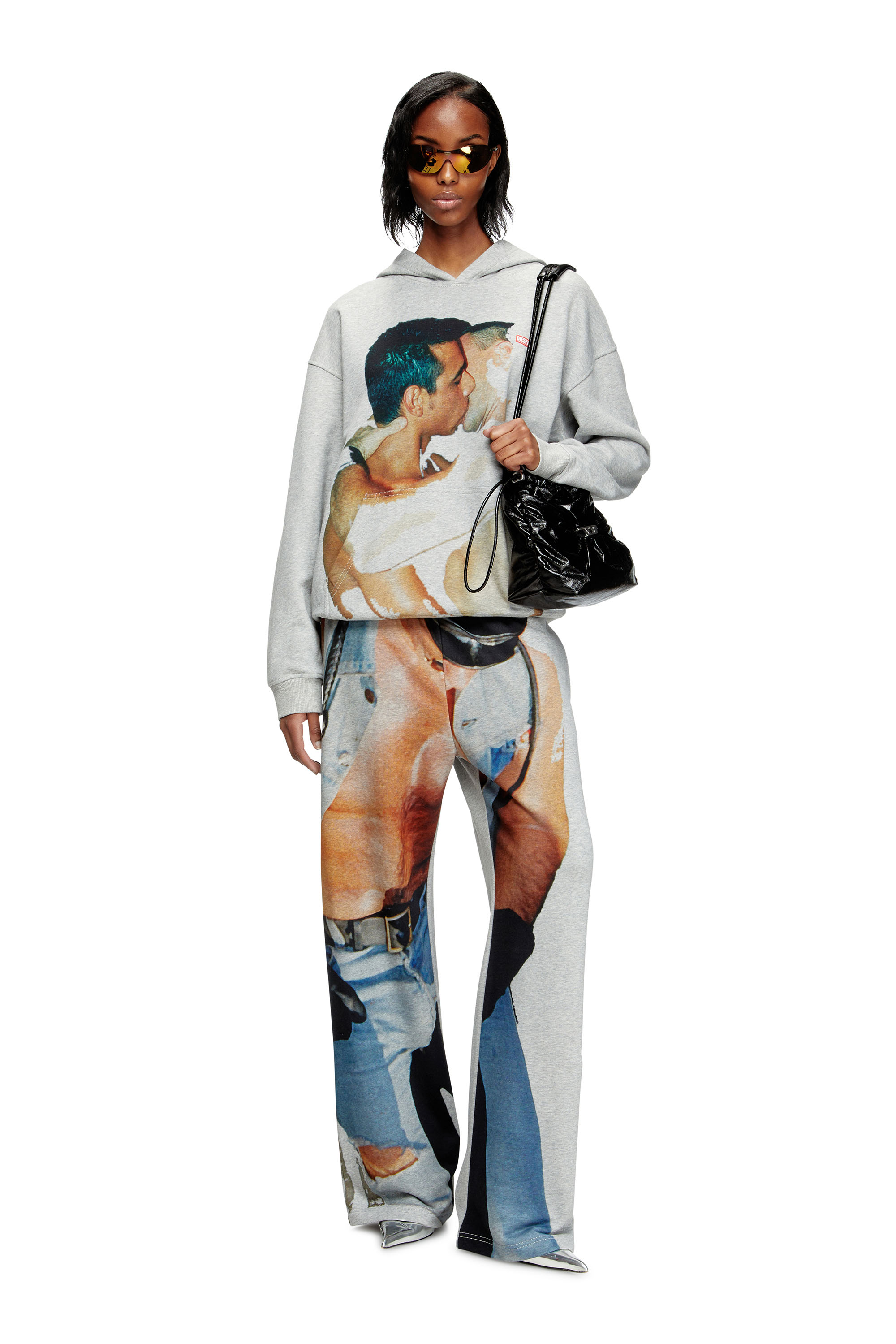 Diesel - PR-S-BOXT-HOOD-TOM25, Unisex Kapuzen-Pullover mit Grafik-Print in Grau - 6