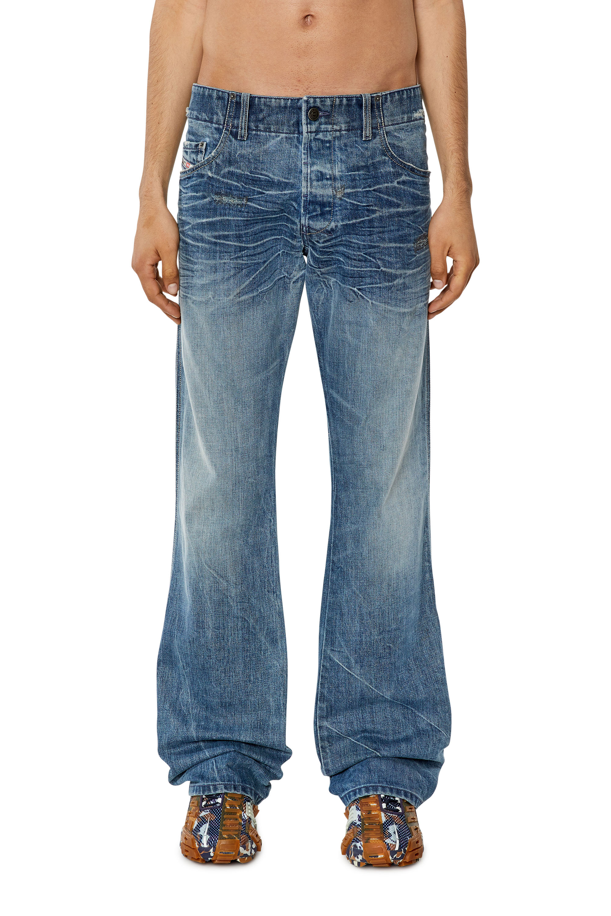 Diesel - Bootcut Jeans D-Backler 09I01, Mittelblau - Image 1