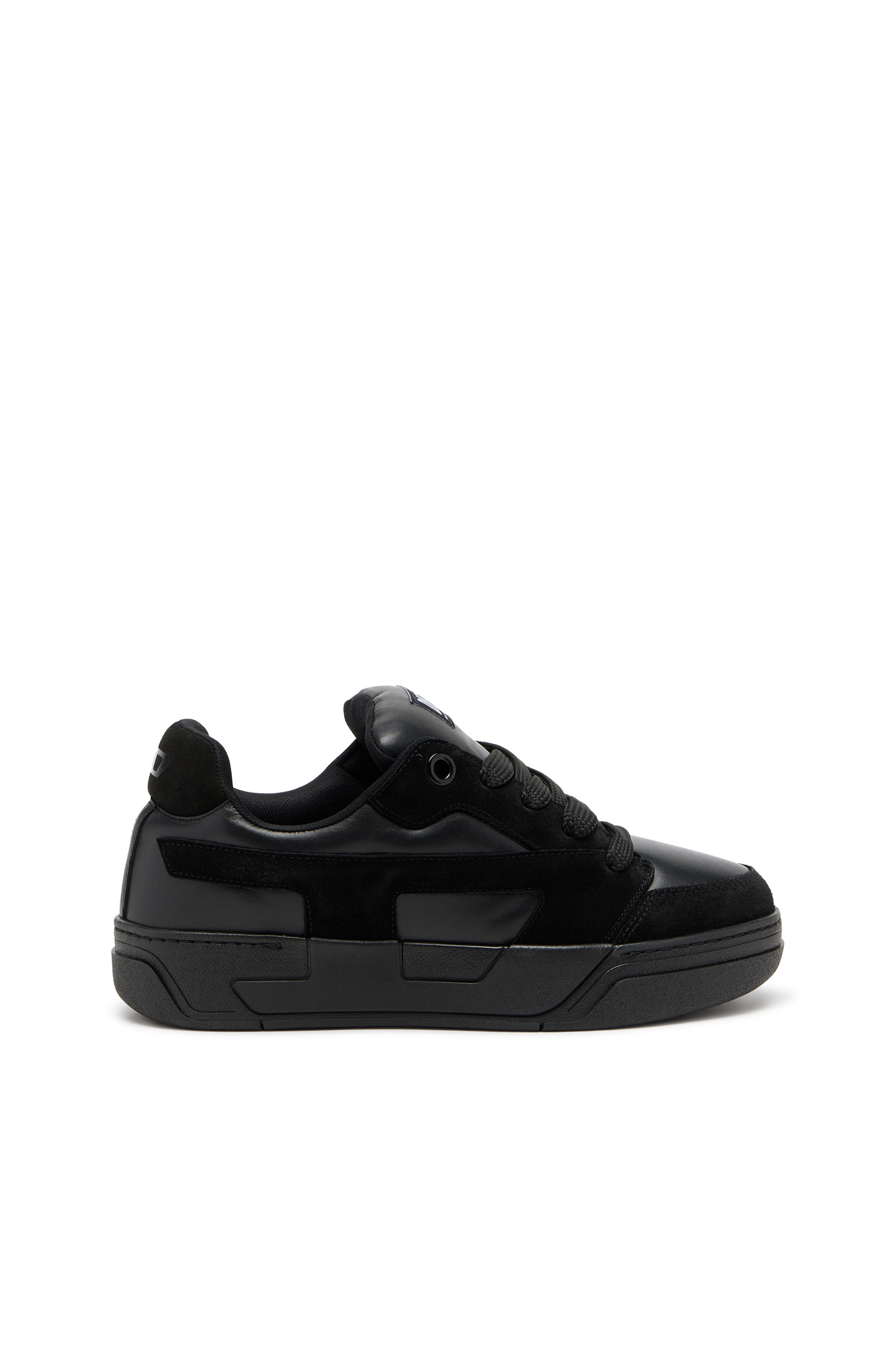 Diesel - S-D-OLLIE LOW, Herren D-Ollie-Monochrome Sneaker aus Wildleder und Leder in Schwarz - 1