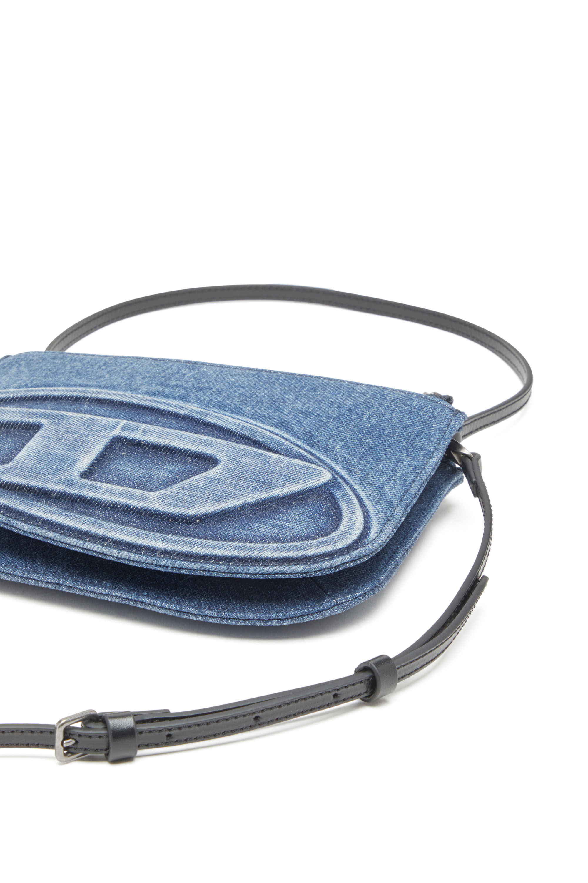 Diesel - 1DR TWIN, Damen 1DR Twin-Schultertasche mit zwei Fächern aus solarisiertem Denim in Blau - 5