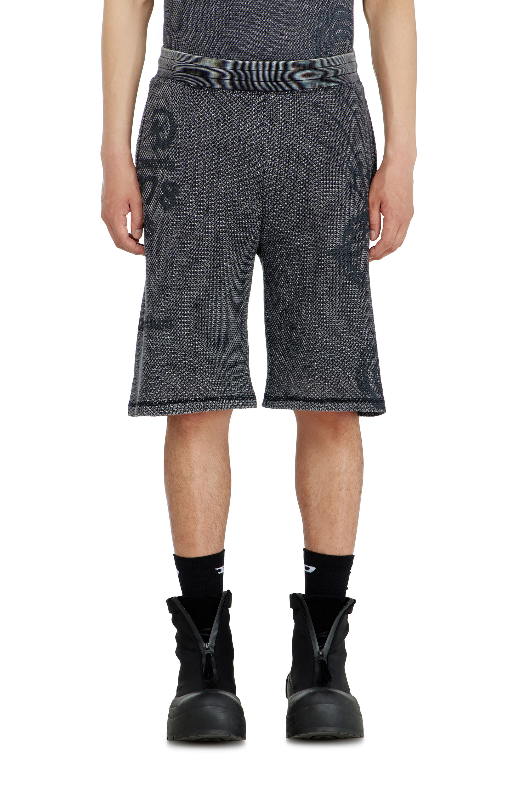 Diesel - P-ERRY, Herren Sweatshorts aus Baumwollmesh mit Prints in null - 2