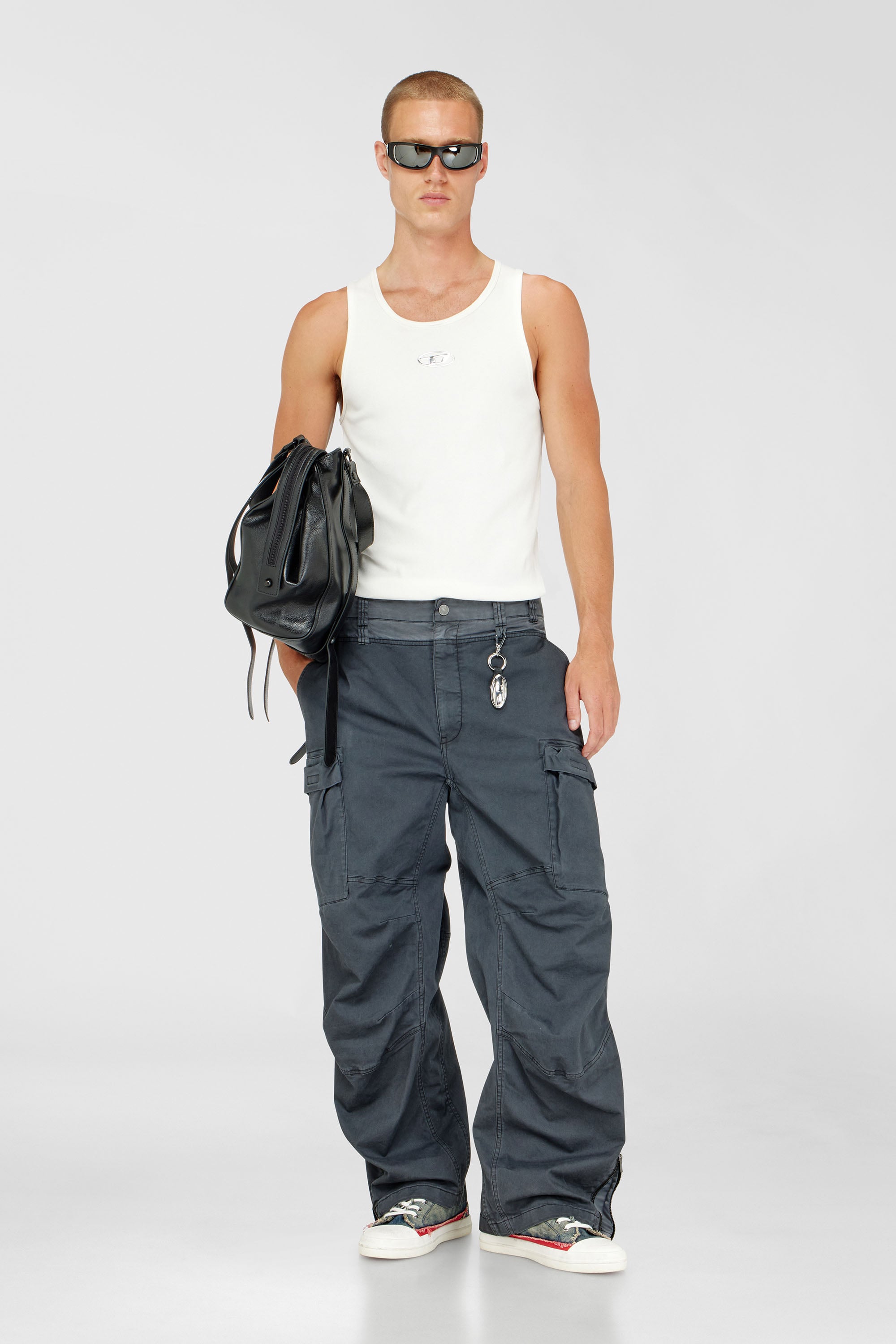 Diesel - T-LIFTY-IOD, Herren Baumwoll-Tanktop mit Logo in Wei&szlig; - 1
