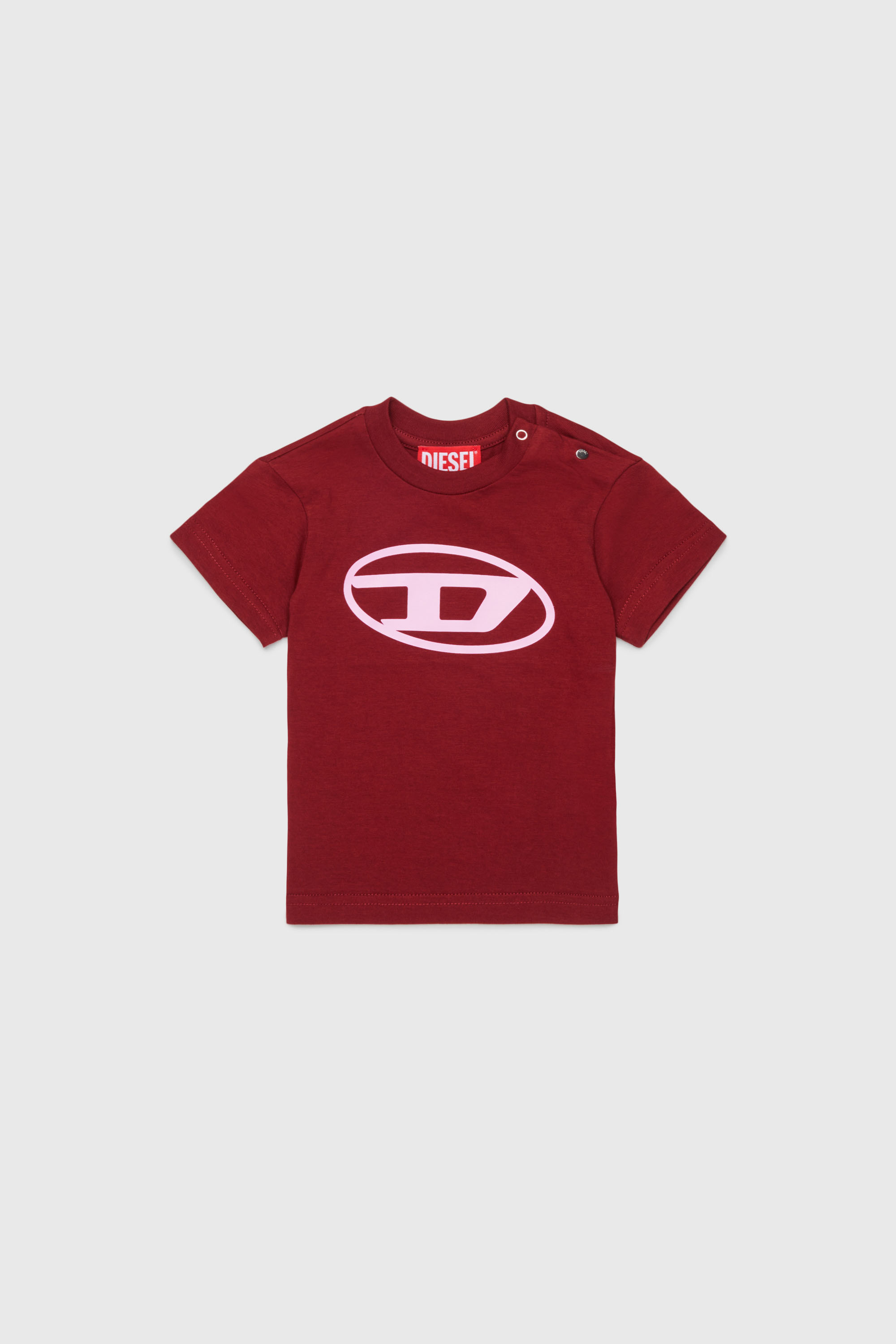 Diesel - TIELB, Herren Baumwoll-T-Shirt mit Oval D Print in Rot - 1