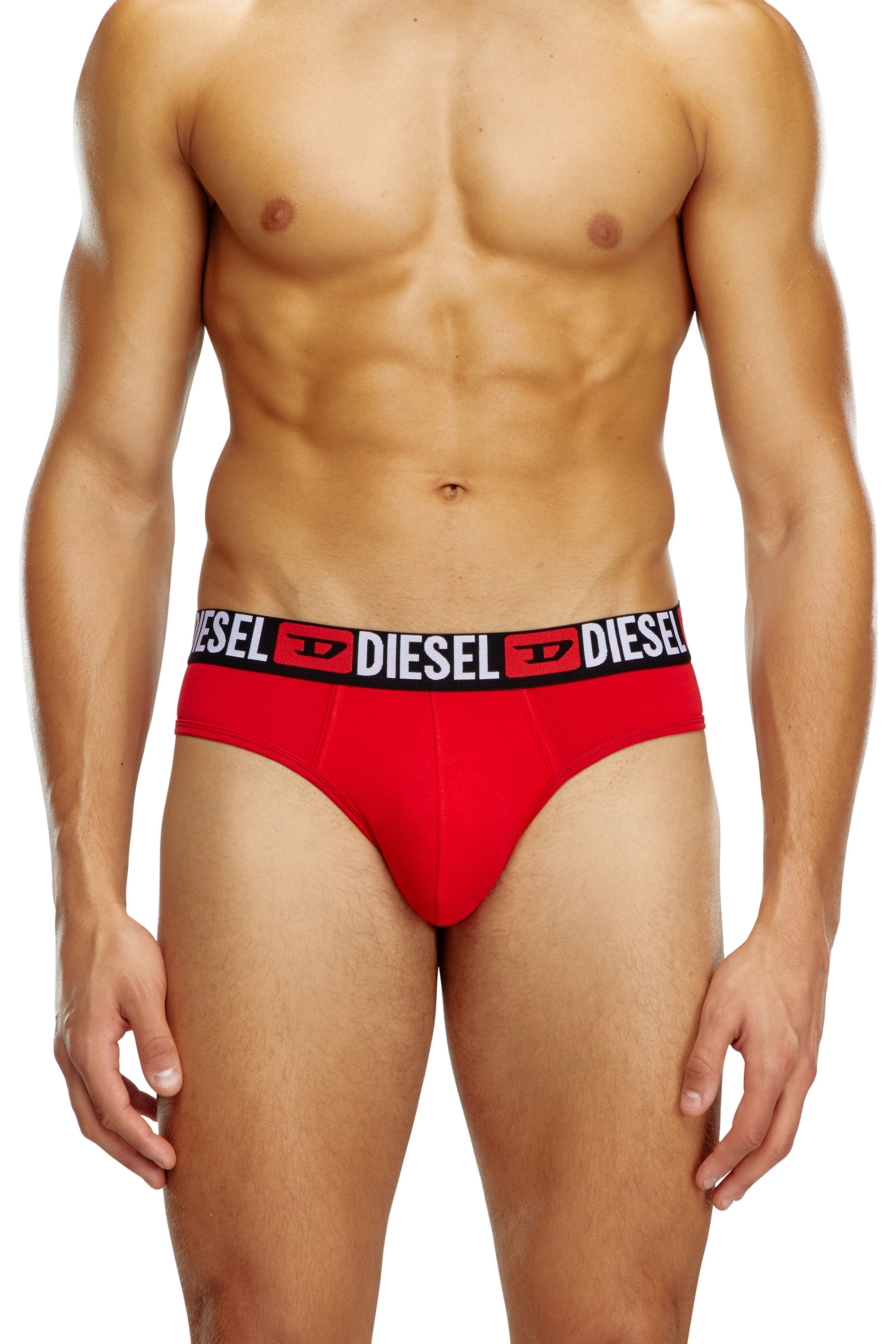 Diesel - UMBR-ANDRETHREEPACK, Herren Einfarbige Briefs im Dreierpack in Schwarz/Grau - 3