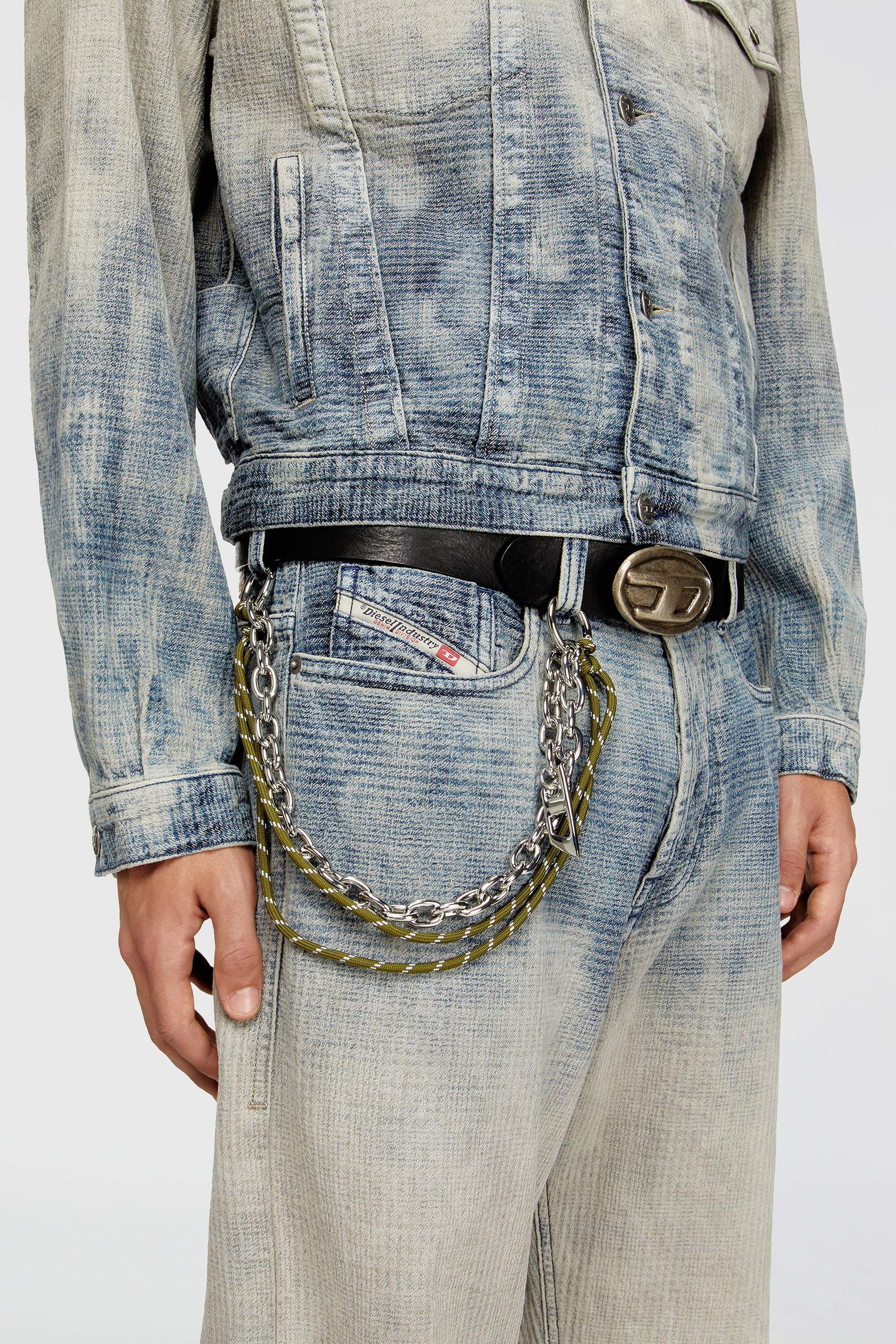 Diesel - CHAIN-D L, Unisex Charme an Kette und Seil in Plateado/Gr&uuml;n - 2