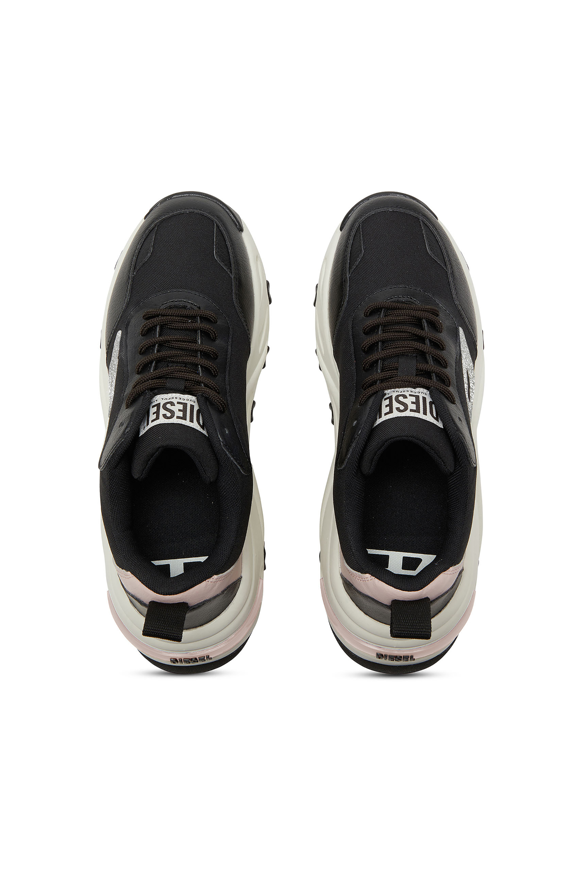 Diesel - S-SAVANNAH TULU W, Damen S-Savannah Sneakers mit Diesel-Logo in Schwarz/Rosa - 4