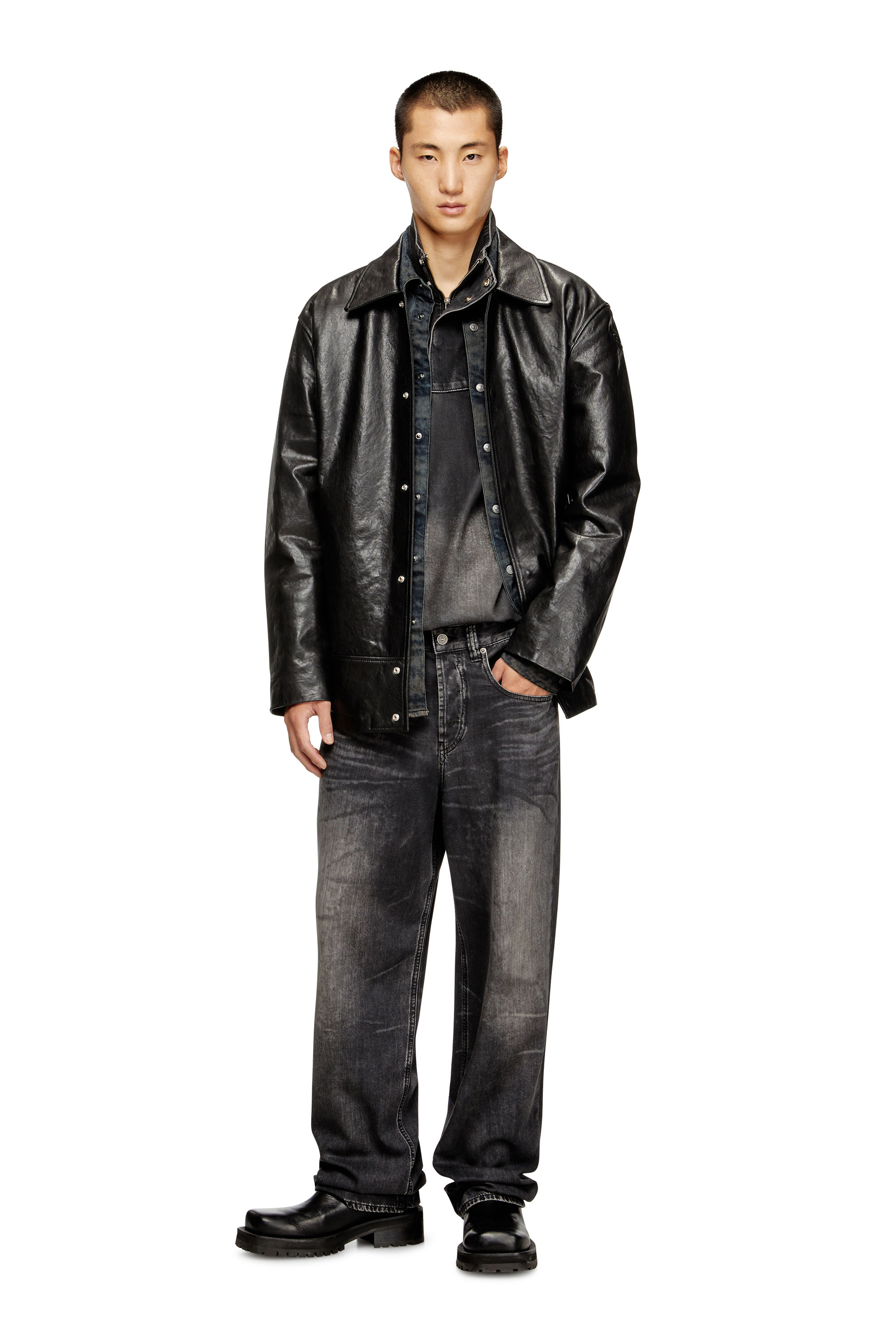 Diesel - Herren Relaxed Jeans 2001 D-Macro 0CEBC, Schwarz/Dunkelgrau - 1