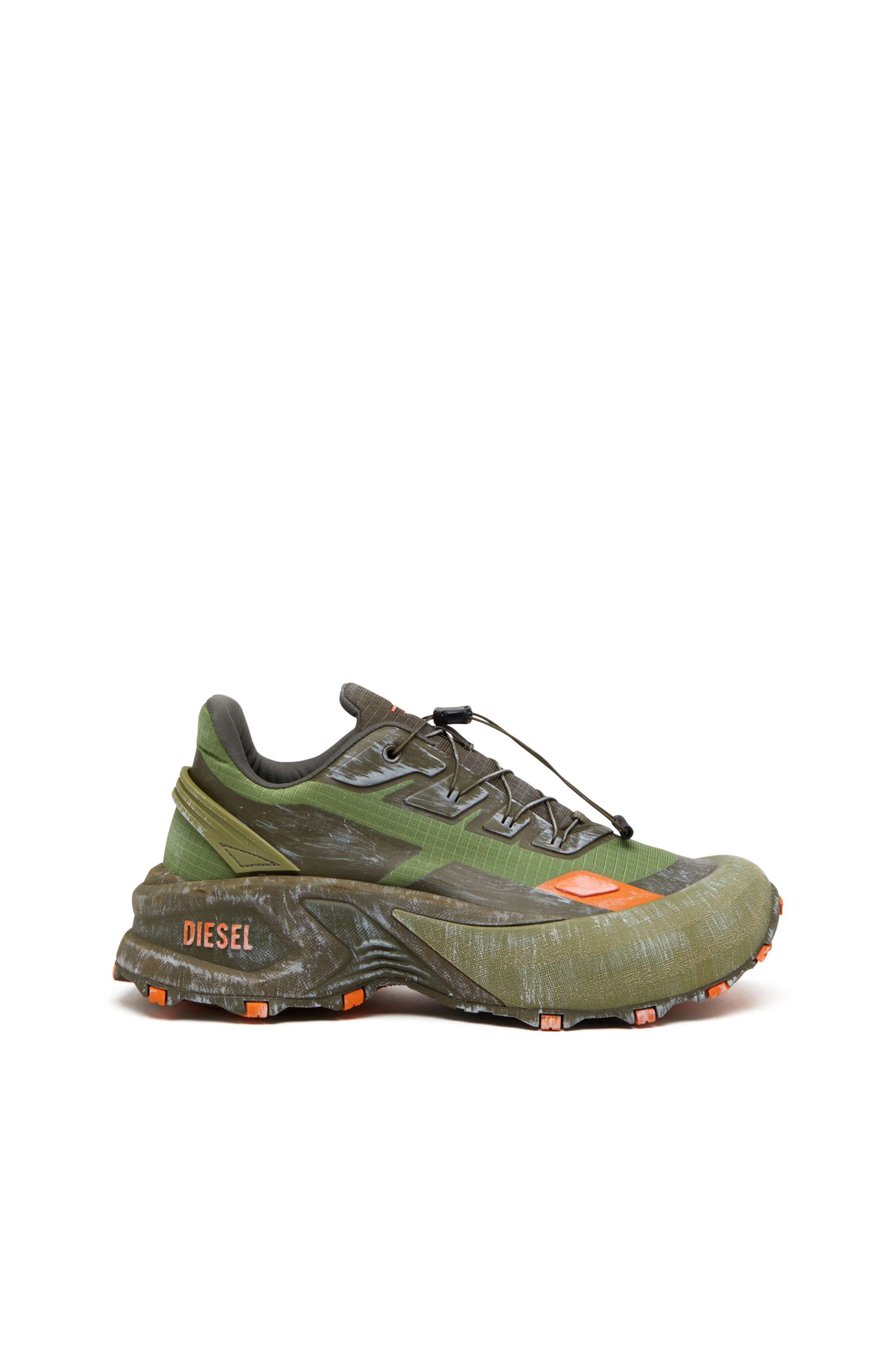 Diesel - D-CAGE RUNNER, Herren D-Cage Runner-Sneakers in Grün/Orange - 1