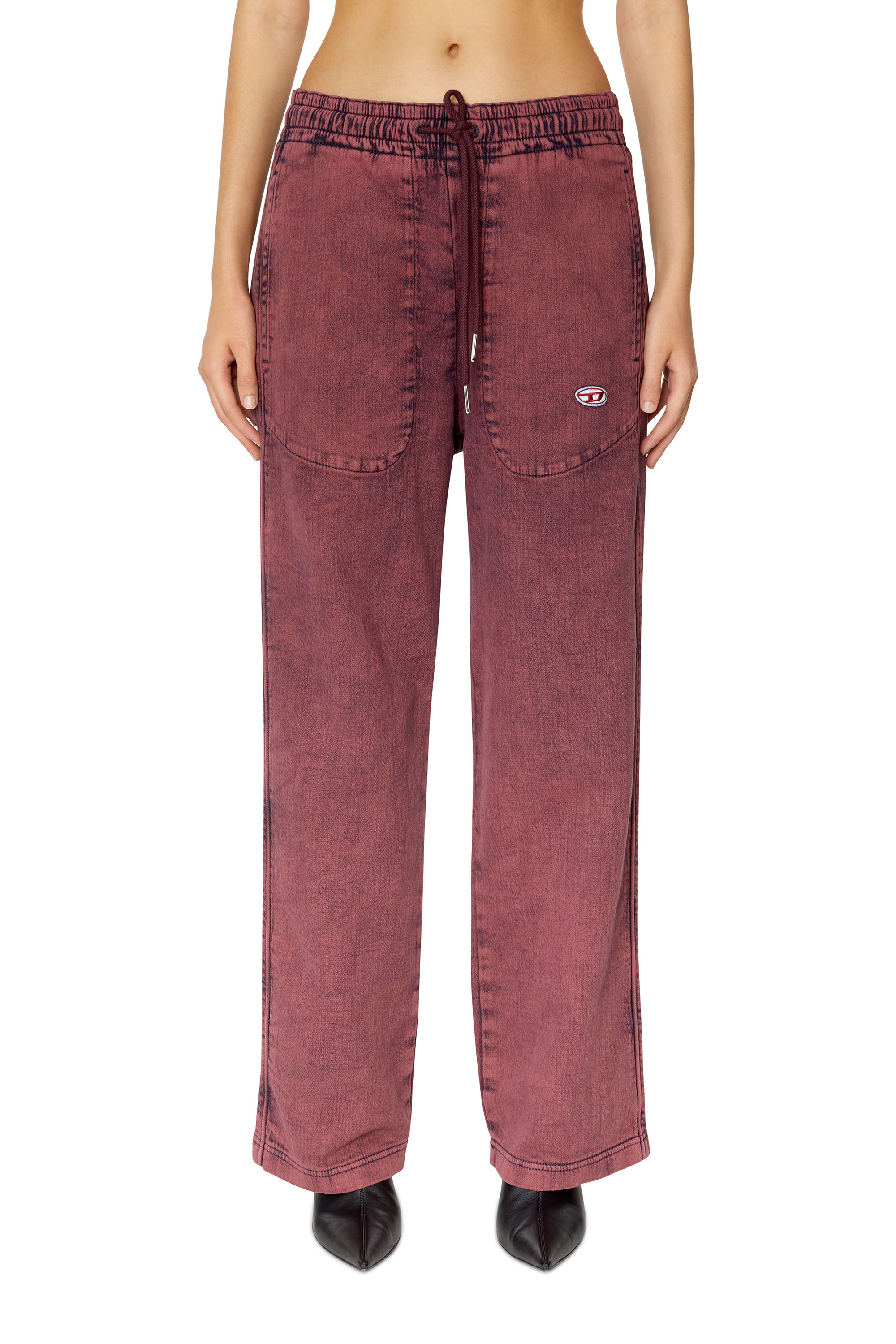 Diesel - D-Martians Track Denim 09E32 Straight, Rot - Image 1