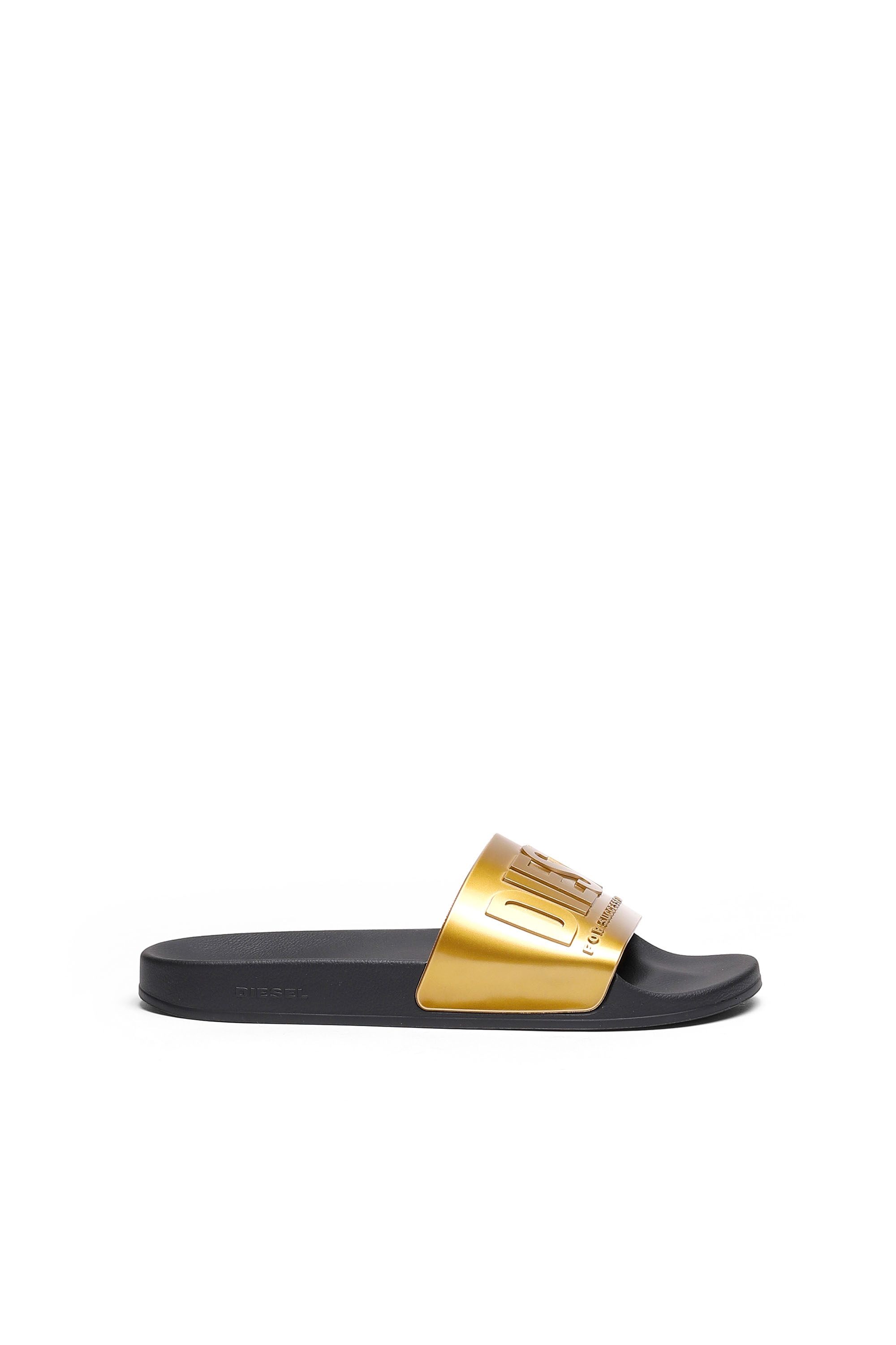 SA-MAYEMI, Schwarz/Gold - Pantoletten