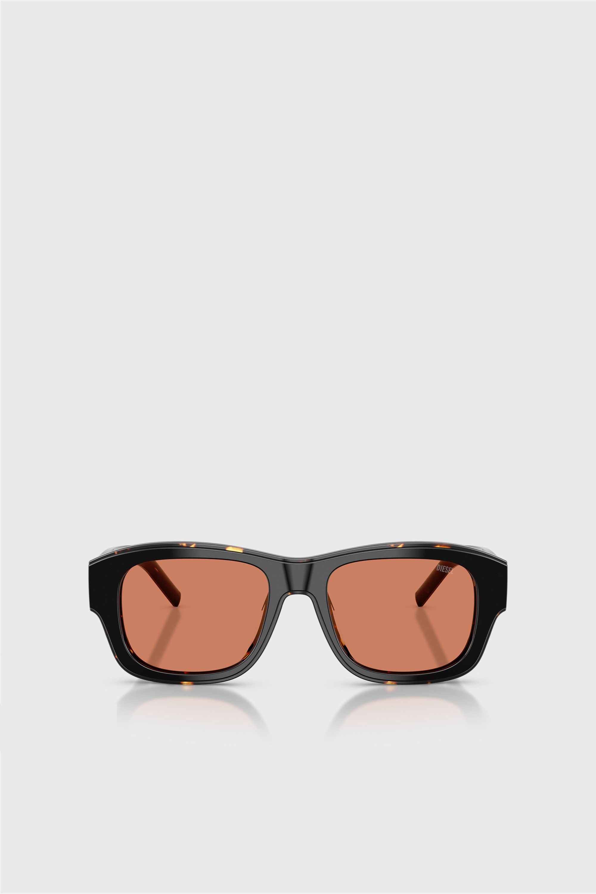 Diesel - 0DL2020U, Unisex Rechteckige Sonnenbrille in Schwarz/Braun - 1