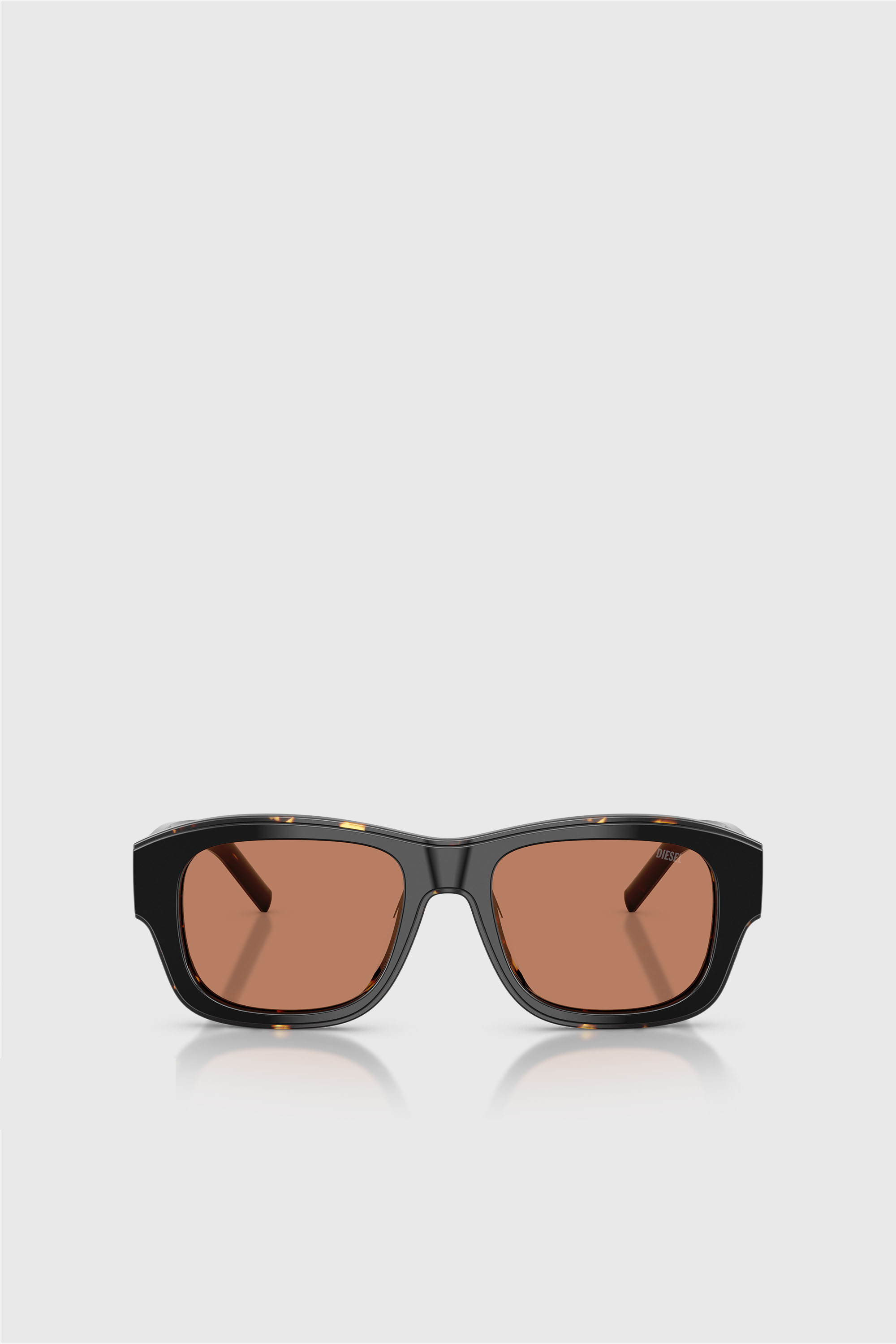 Diesel - 0DL2020U, Unisex Rechteckige Sonnenbrille in Schwarz/Braun - 1