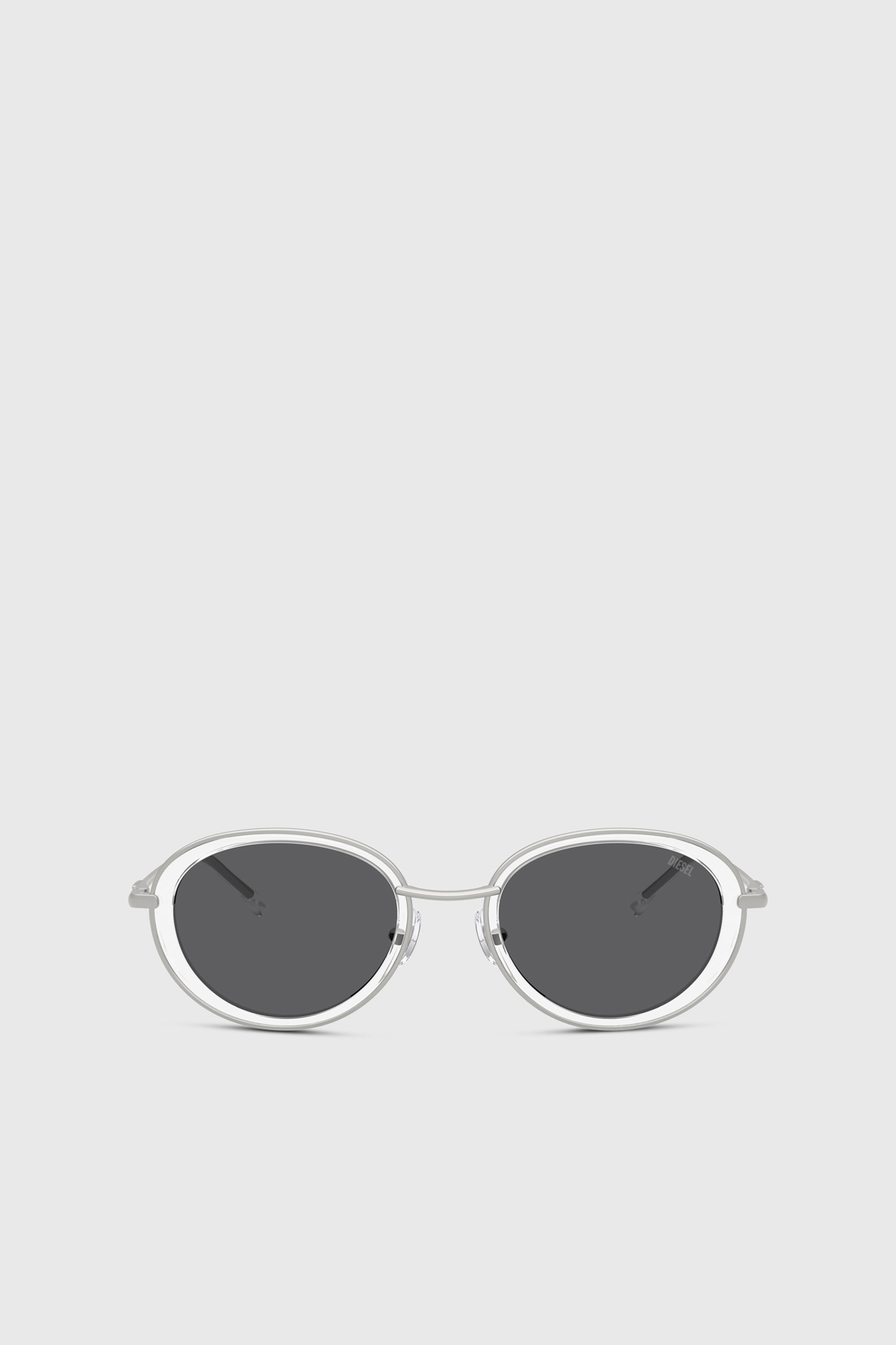 Diesel - 0DL1018, Unisex Ovale Sonnenbrillen in Wei&szlig; - 1