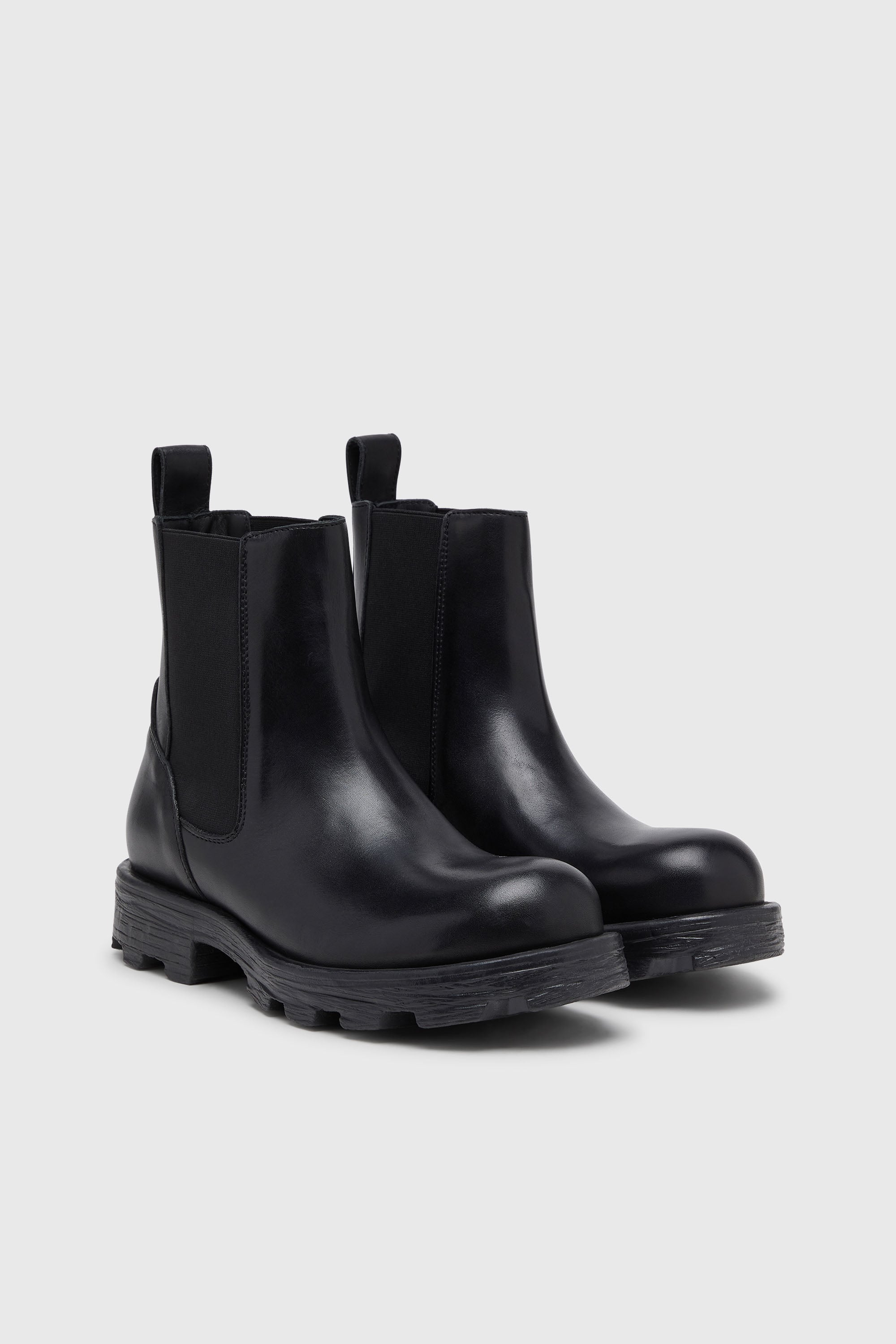 Diesel - D-HAMMER CH, Herren D-Hammer-Chelsea-Stiefel aus Leder in Schwarz - 2