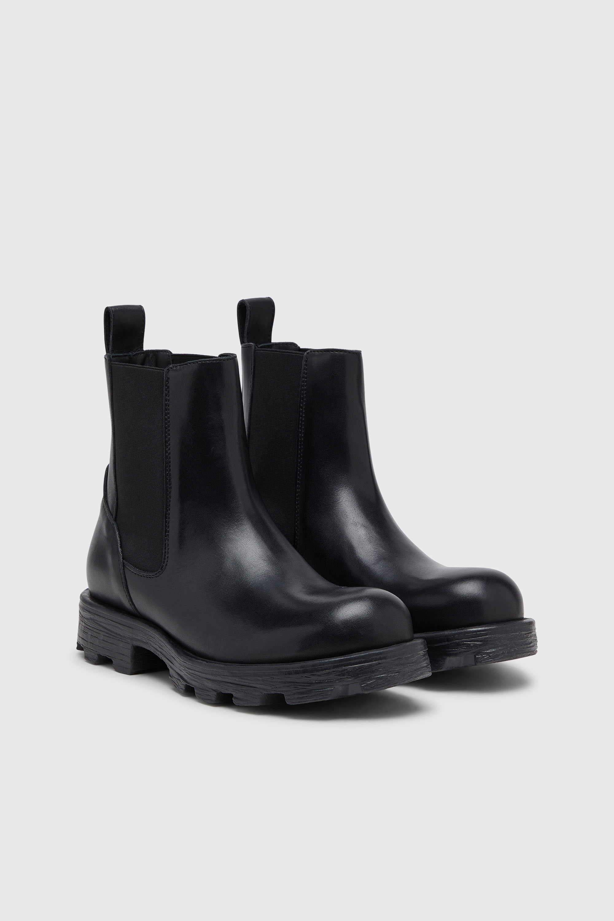 Diesel - D-HAMMER CH, Herren D-Hammer-Chelsea-Stiefel aus Leder in Schwarz - 2