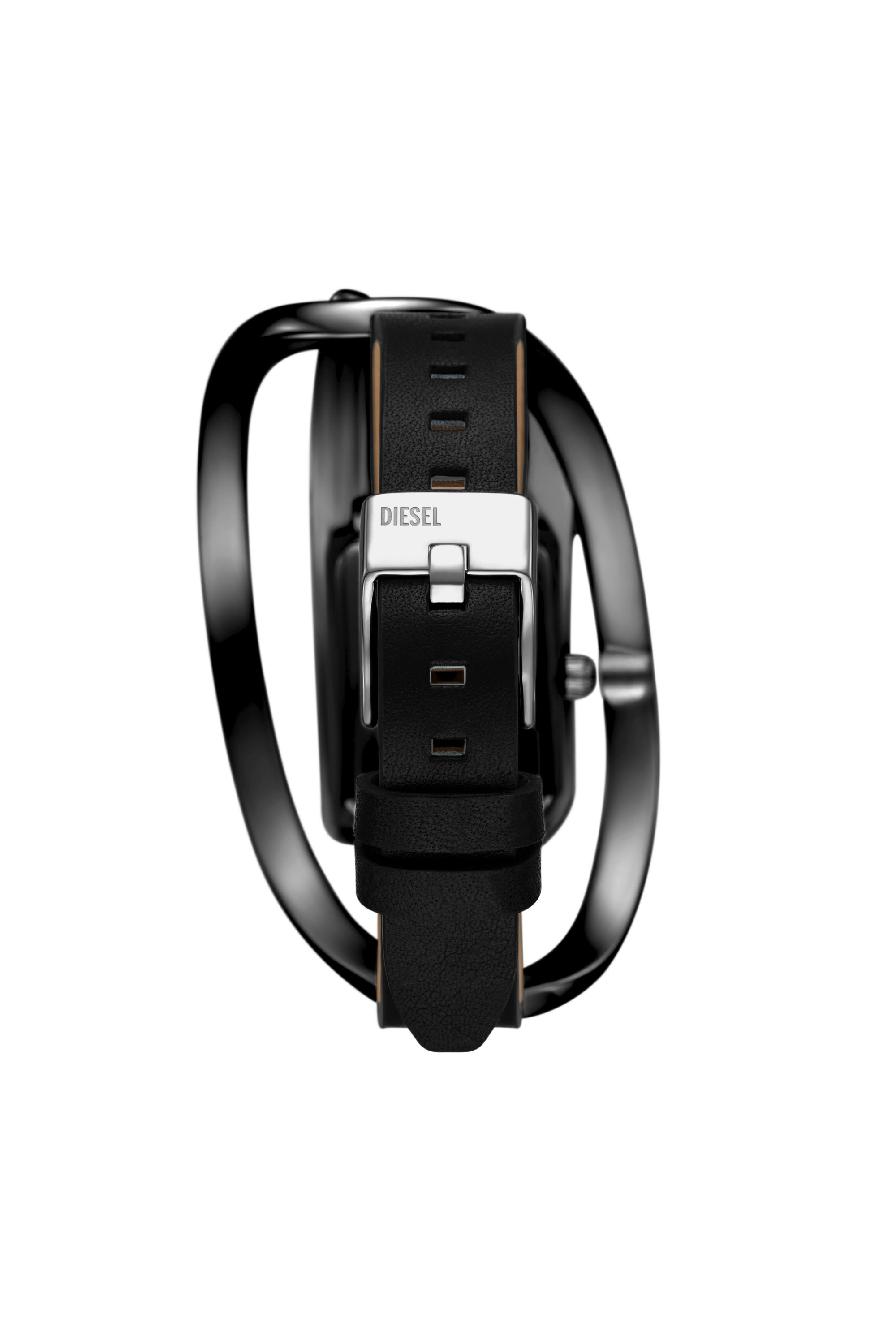 Diesel - DZ5629 WATCH, Damen Wrap-D Schwarze Lederuhr in Schwarz - 2