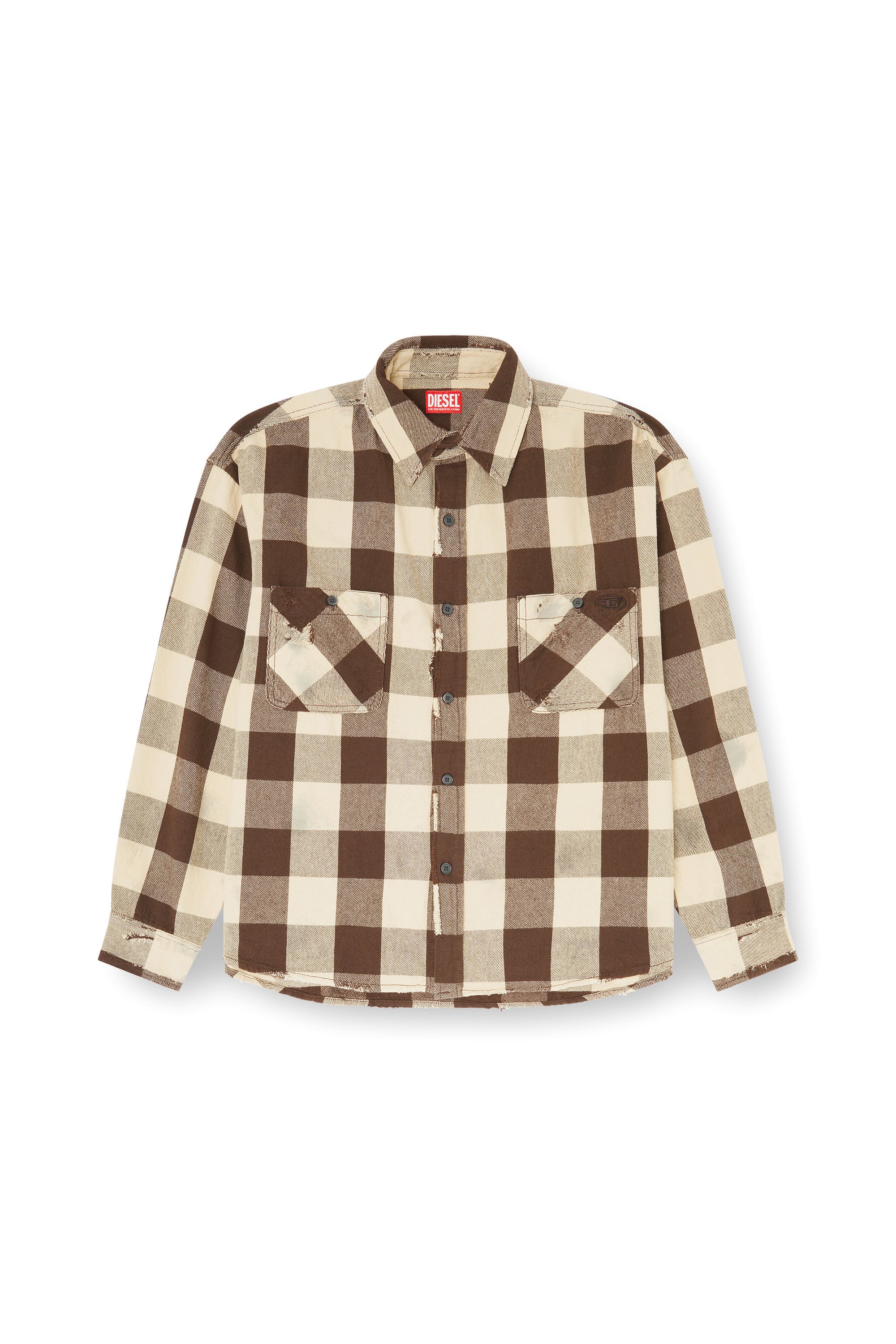 Diesel - S-DRUM, Herren Karohemd mit distressed-Effekt in null - 3