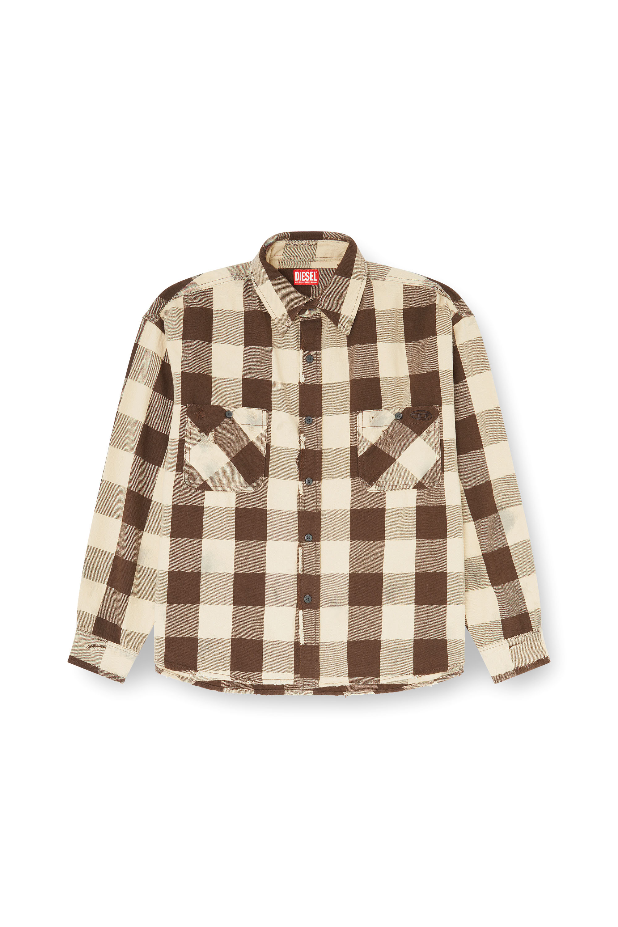 Diesel - S-DRUM, Herren Karohemd mit distressed-Effekt in null - 2