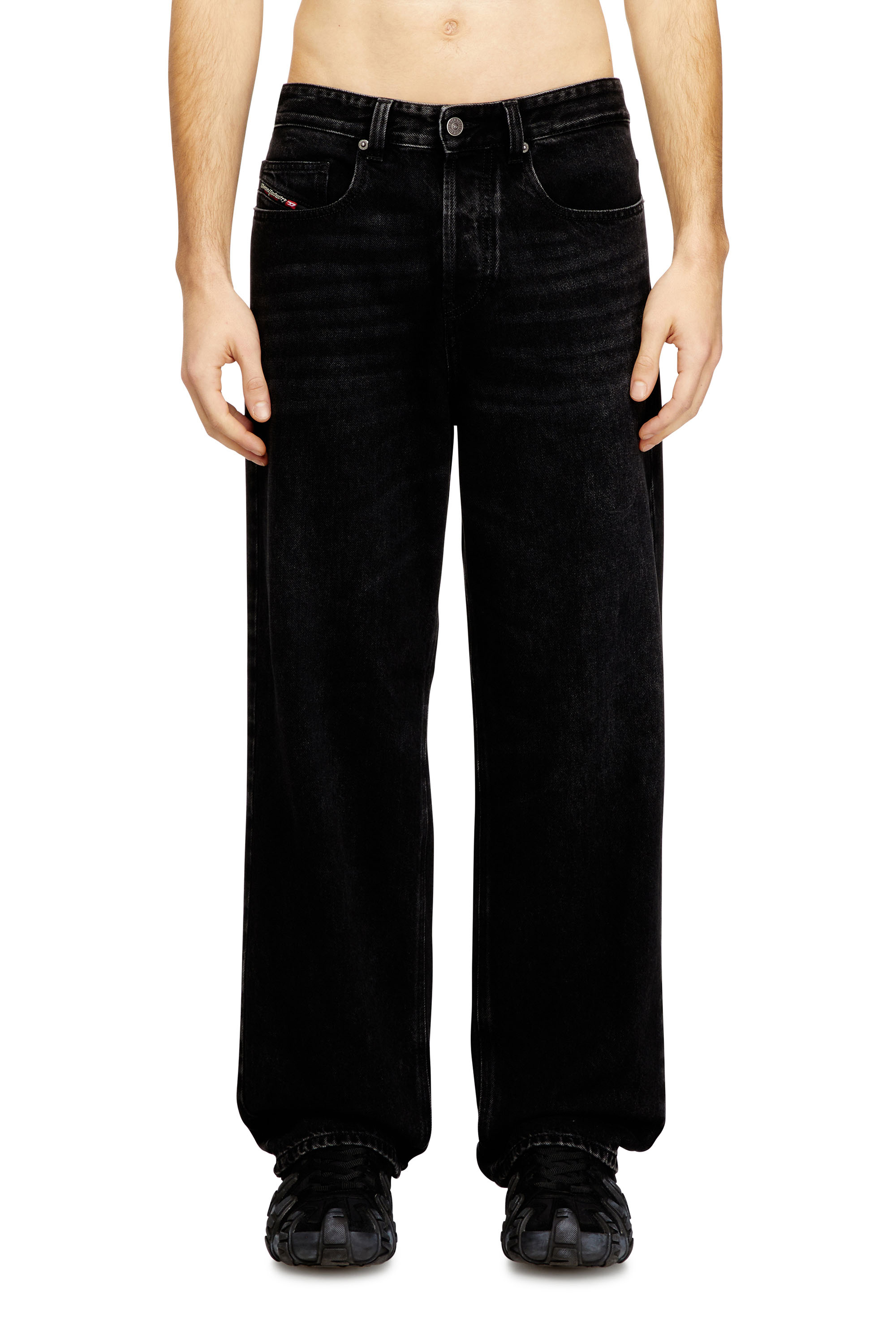 Diesel - Herren Relaxed Jeans 2001 D-Macro 09P09, Schwarz/Dunkelgrau - 1