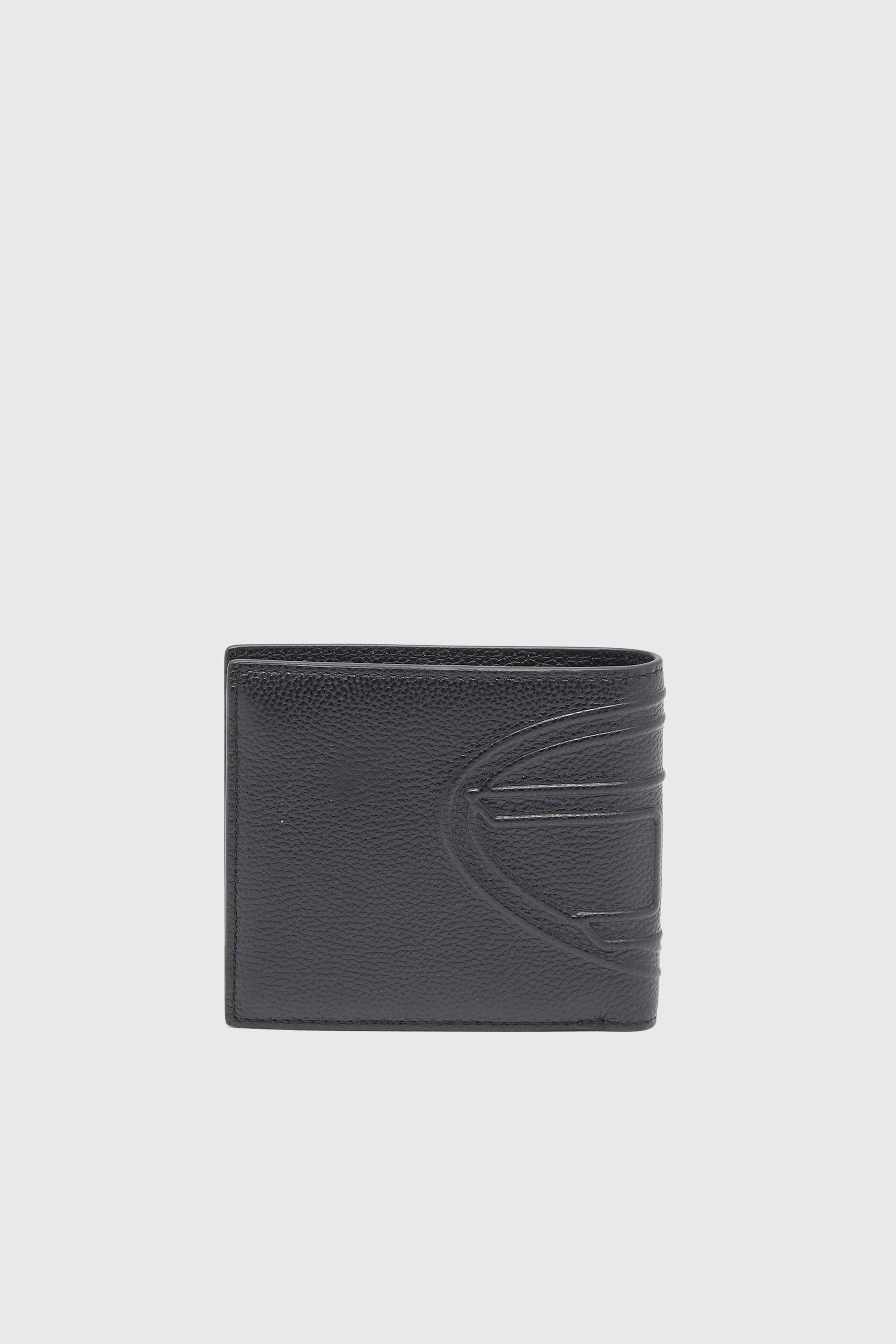 Diesel - 1DR 2.0 BI-FOLD COIN 3D, Herren Brieftasche aus genarbtem Leder in Schwarz - 2