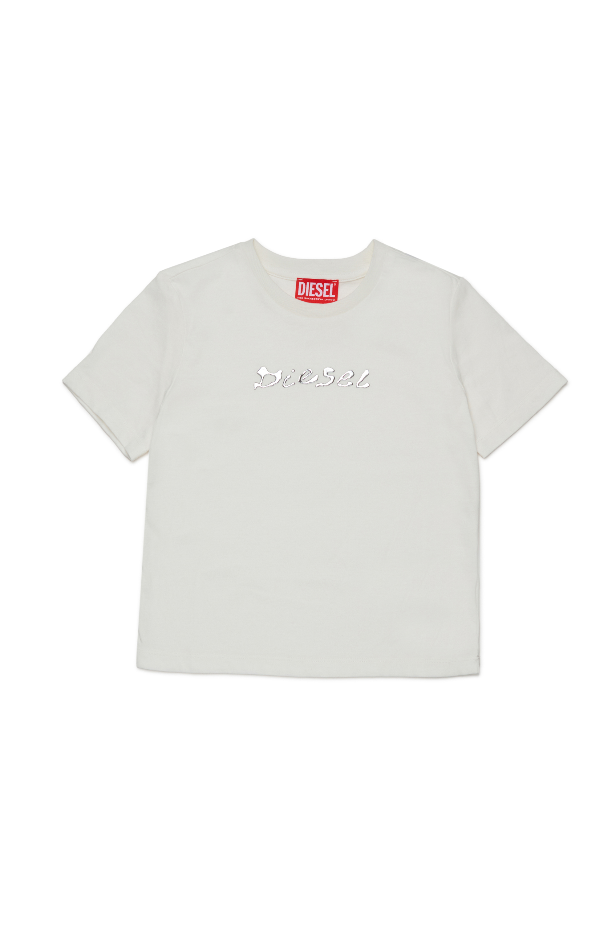Diesel - TRISTANA, Damen Baumwoll-T-Shirt mit Logo auf der Vorderseite in Weiß - 1