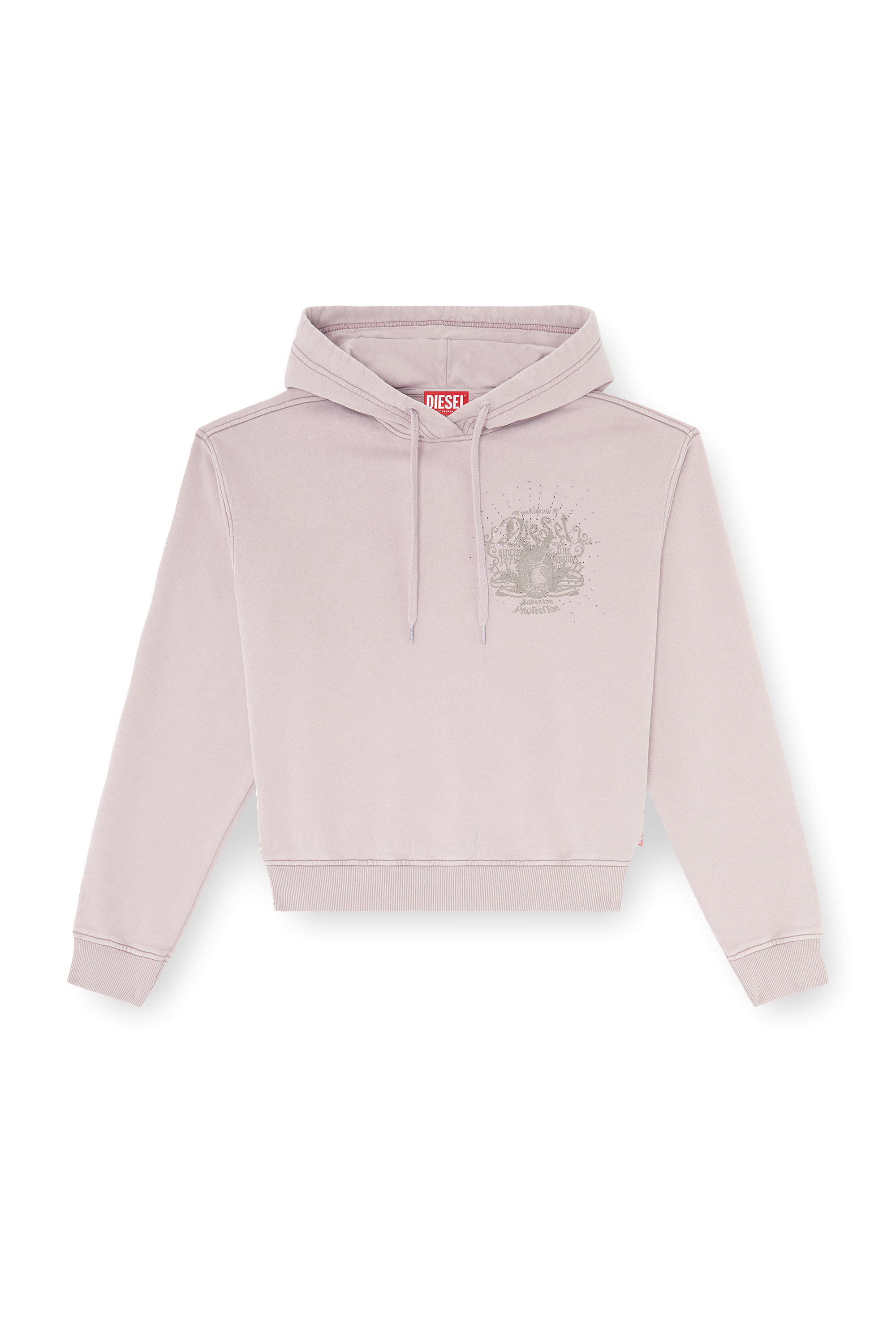 Diesel - F-PHOENY, Damen Hoodie mit Prints und Strasssteinen in Lila - 3