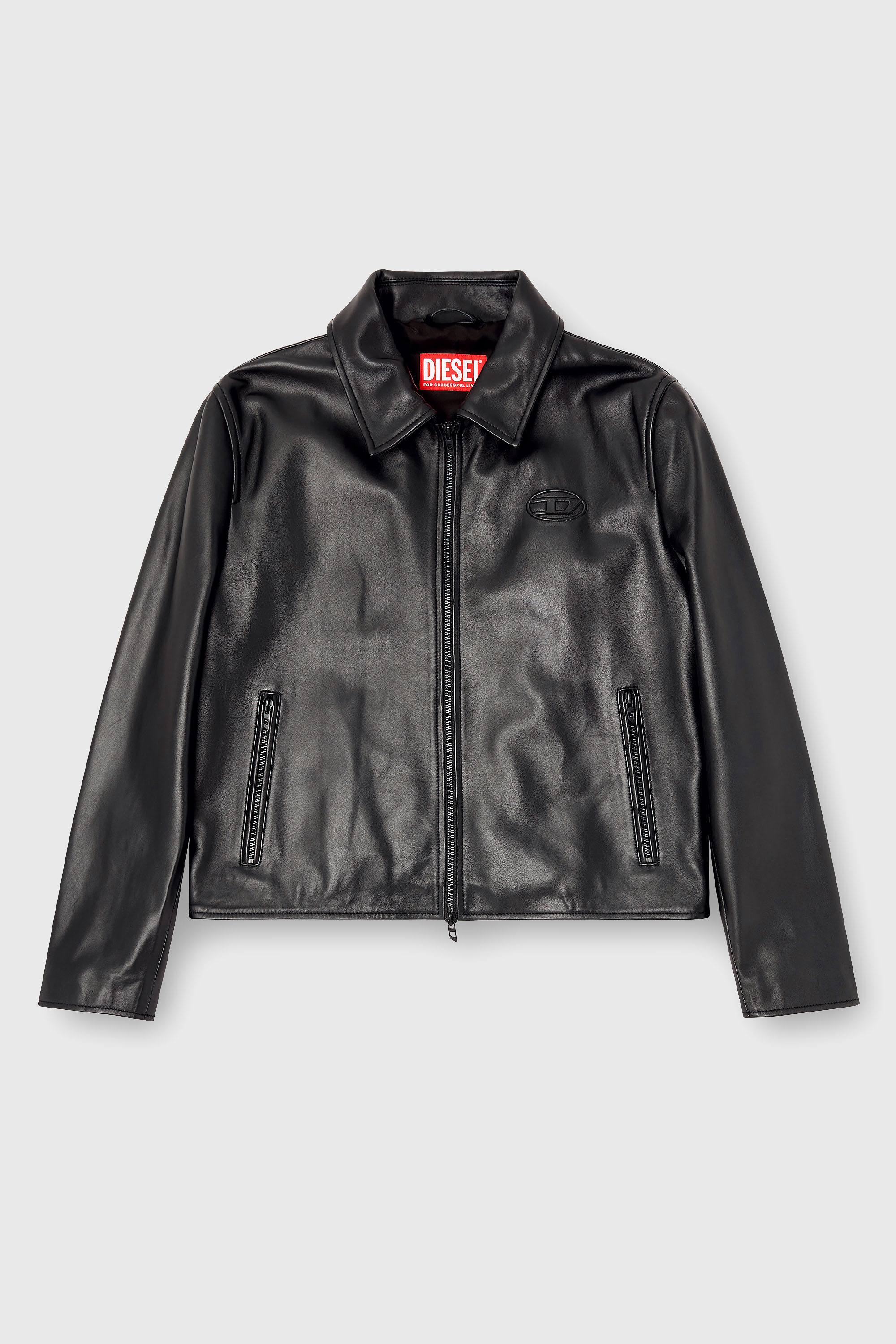 Diesel - L-AMAR-FEM-S2, Damen Coachjacke aus Leder in Schwarz - 2