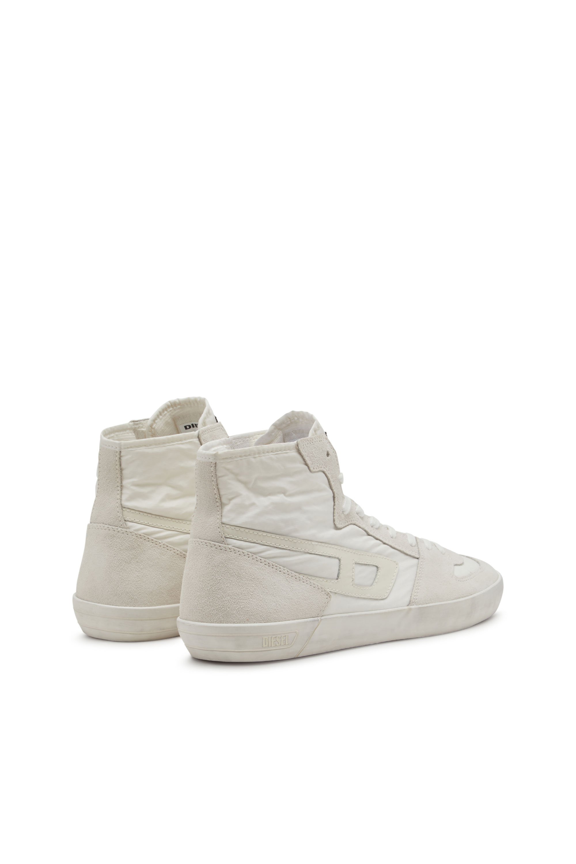 Diesel - S-LEROJI D-1 MID, Herren S-Leroji D-High-Top-Sneakers aus gepolstertem Ripstop und Veloursleder in Weiß - 3