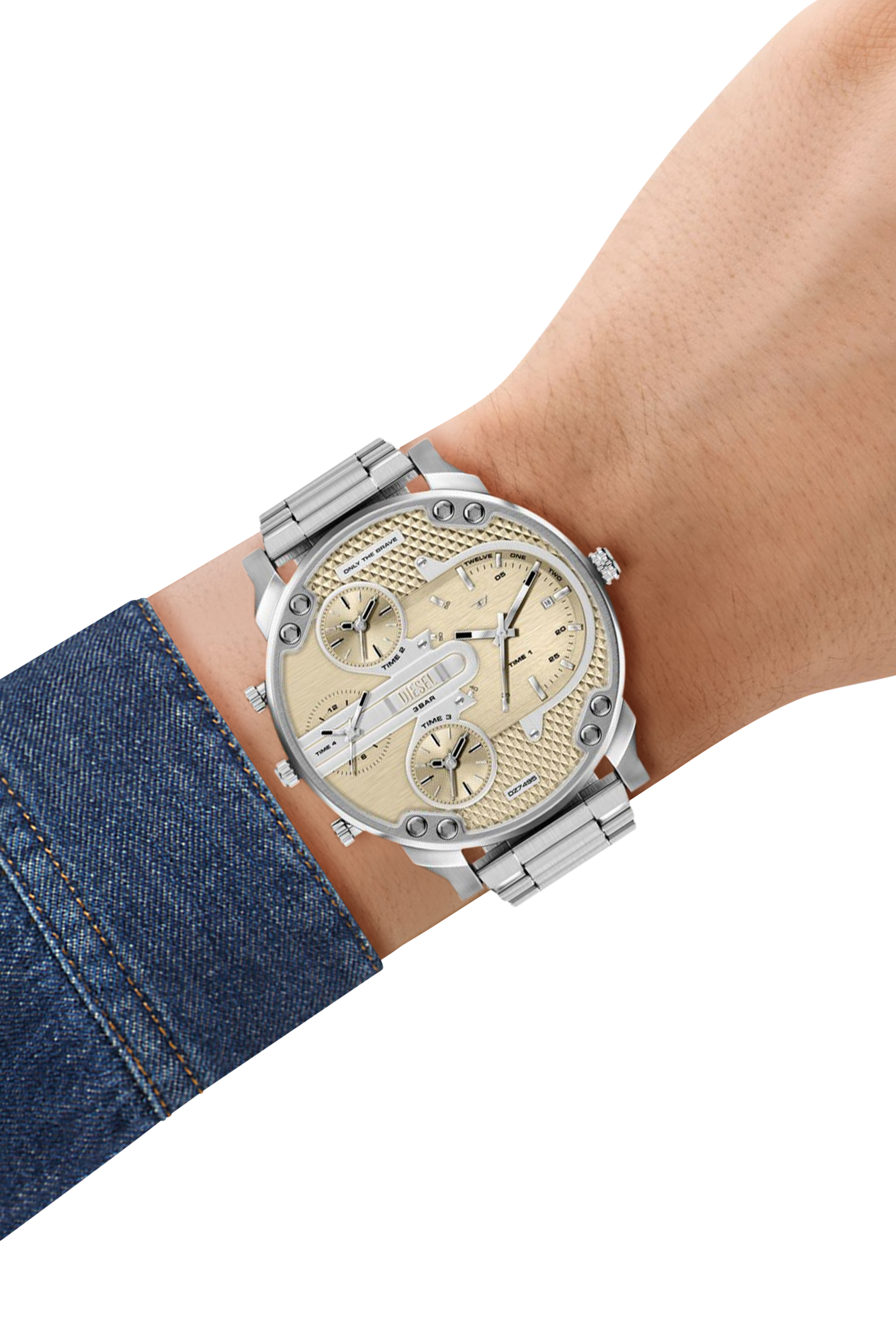 Diesel - DZ7495 WATCH, Herren Mr. Daddy Slim Edelstahluhr in Silber - 7