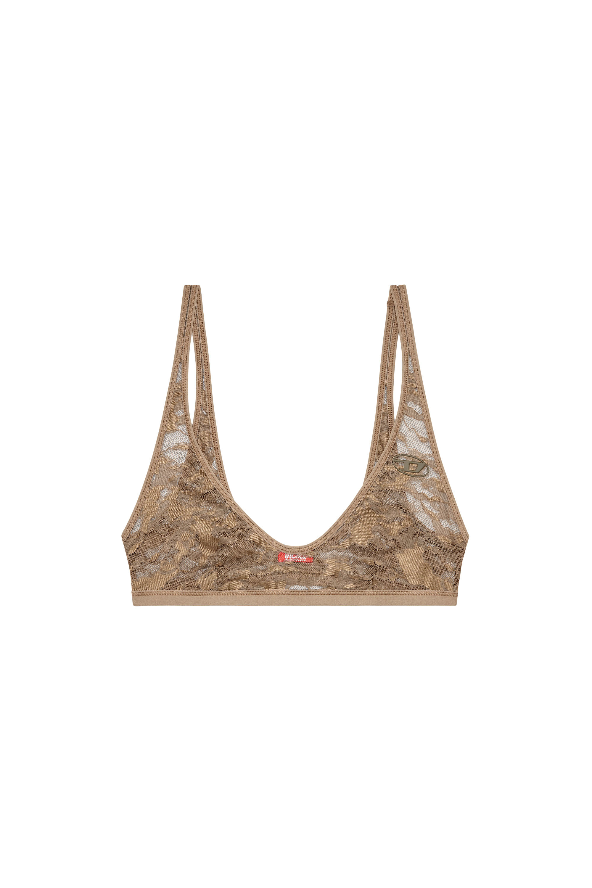 Diesel - TANIA-UTLT, Damen Bralette mit Camouflage-Spitze in Braun - 4